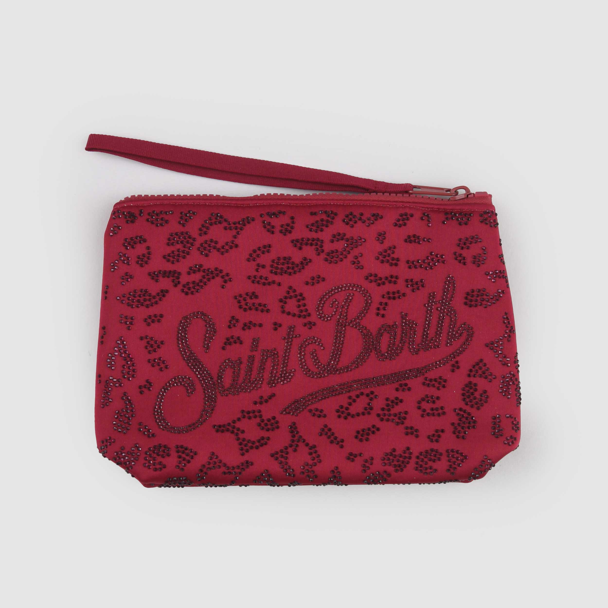 Pochette Bordeaux con Paillettes Firmata MC2 SAINT BARTH