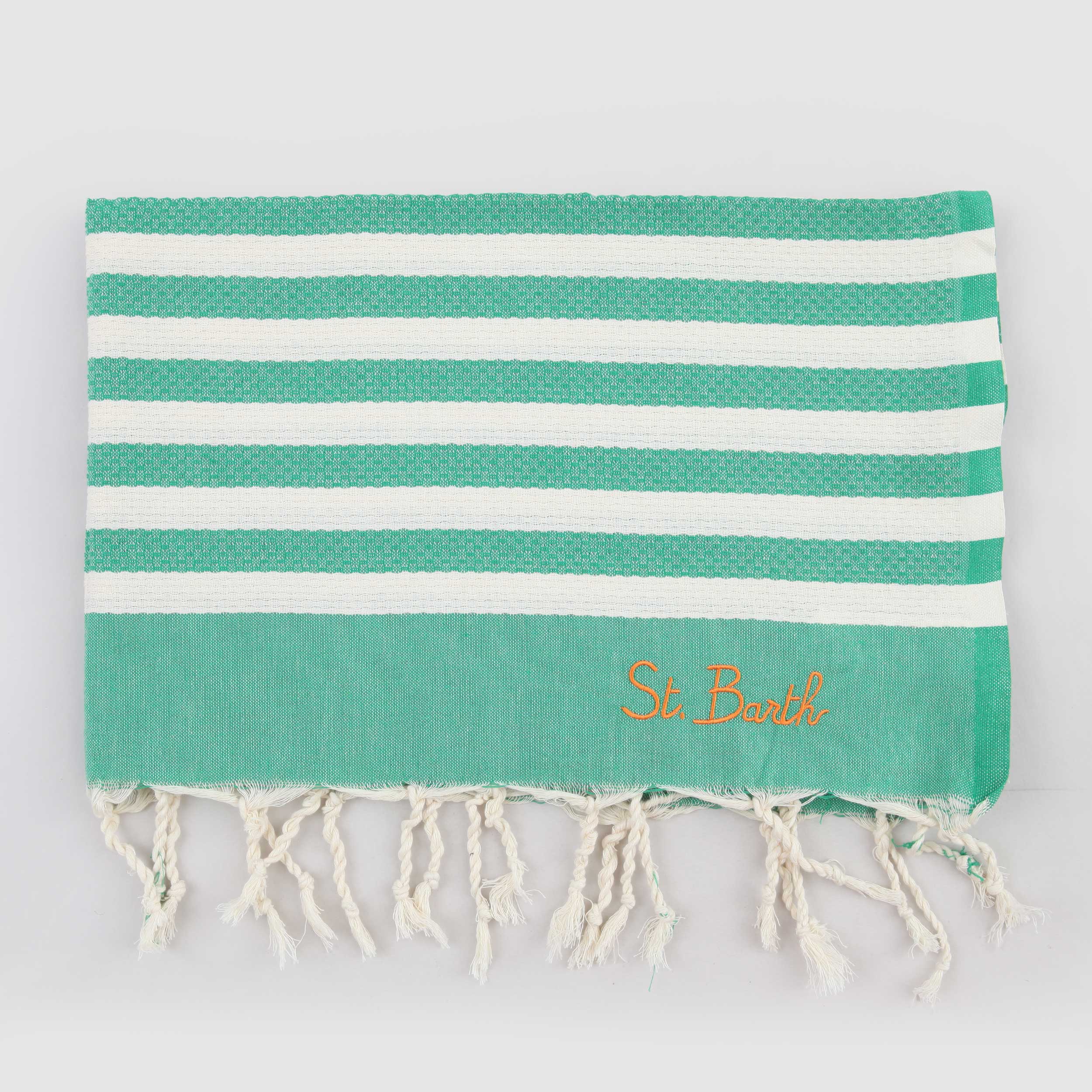 Telo Mare Verde Motivo Orizzontale Firmato MC2 SAINT BARTH