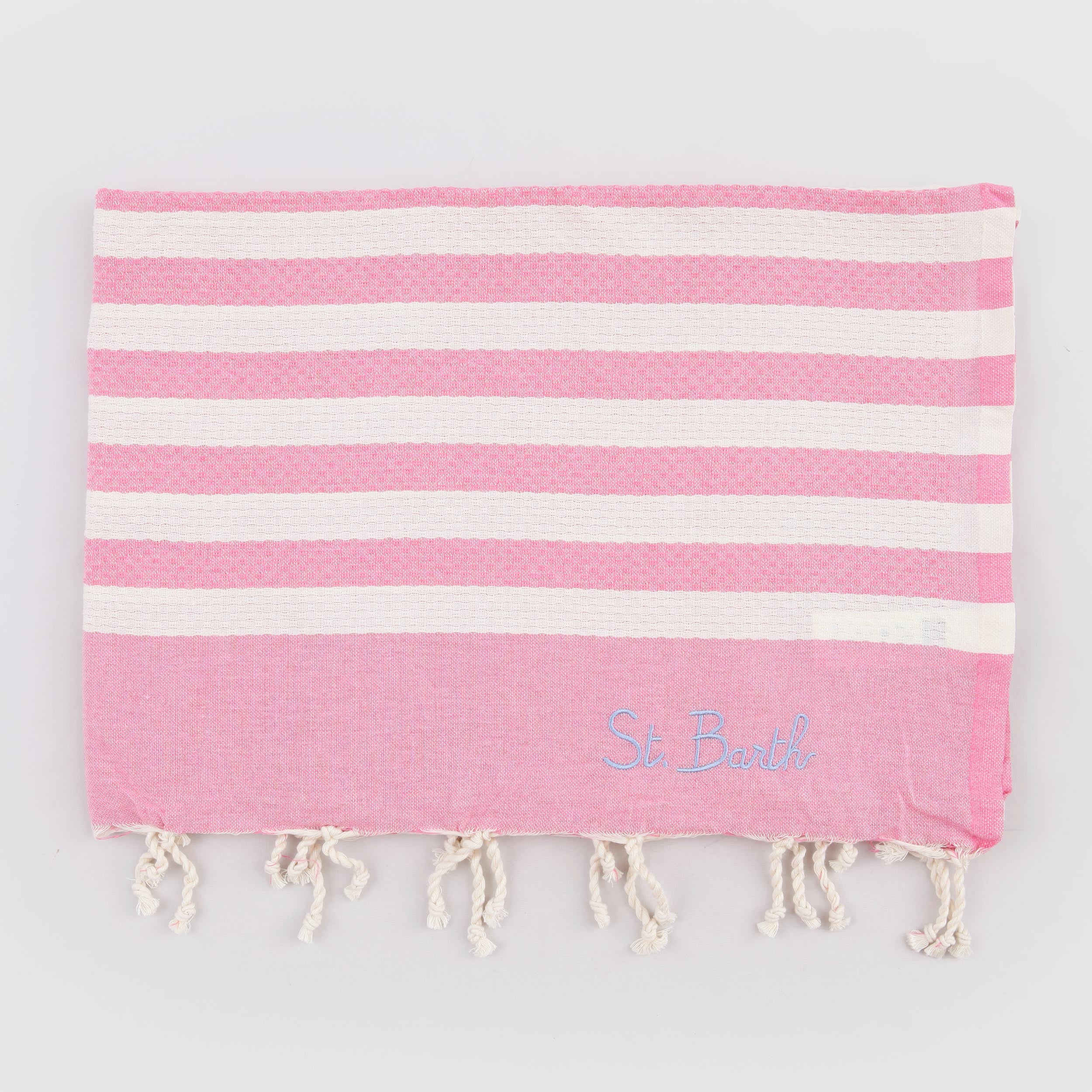 Telo Mare Rosa a Righe Beige Firmato MC2 SAINT BARTH