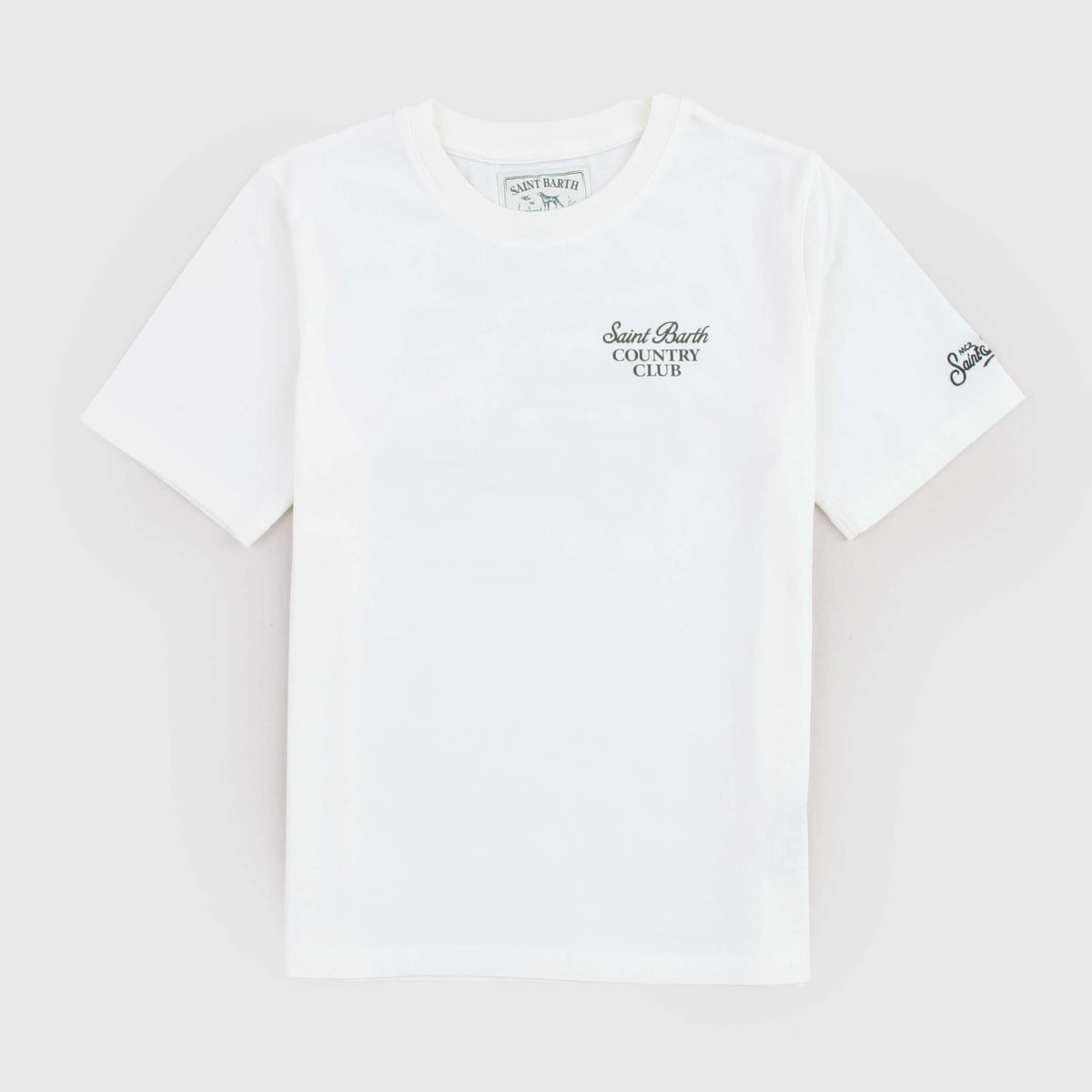 T-Shirt Delmar Bianca con Stampa per Ragazzo MC2 SAINT BARTH