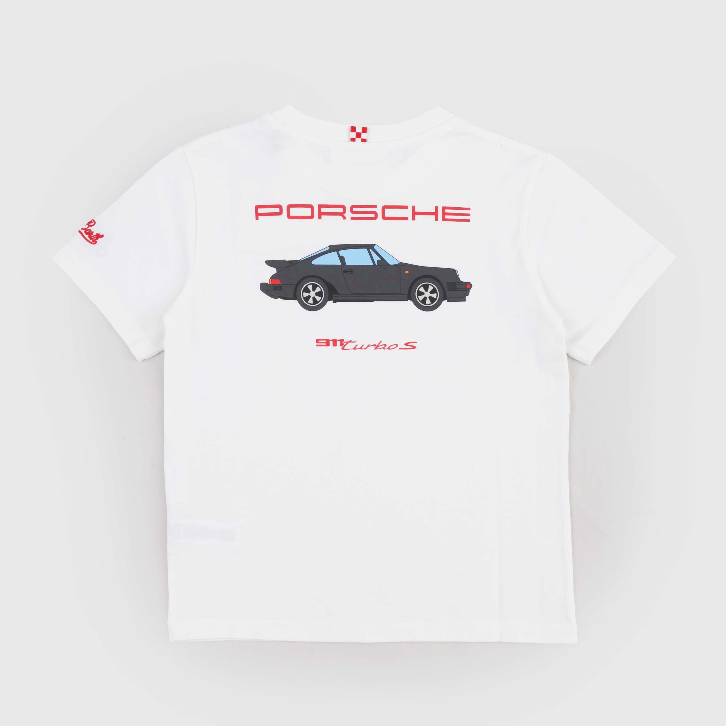 T-shirt Bianca con Stampa Colorata Firmata MC2 SAINT BARTH