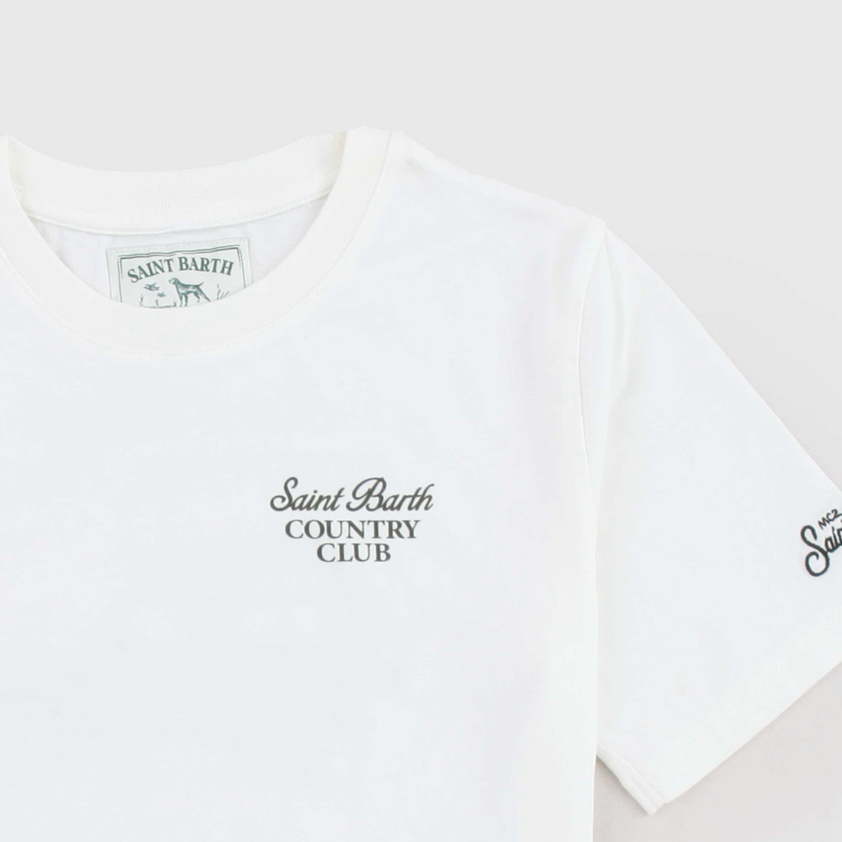 T-Shirt Delmar Bianca con Stampa per Ragazzo MC2 SAINT BARTH
