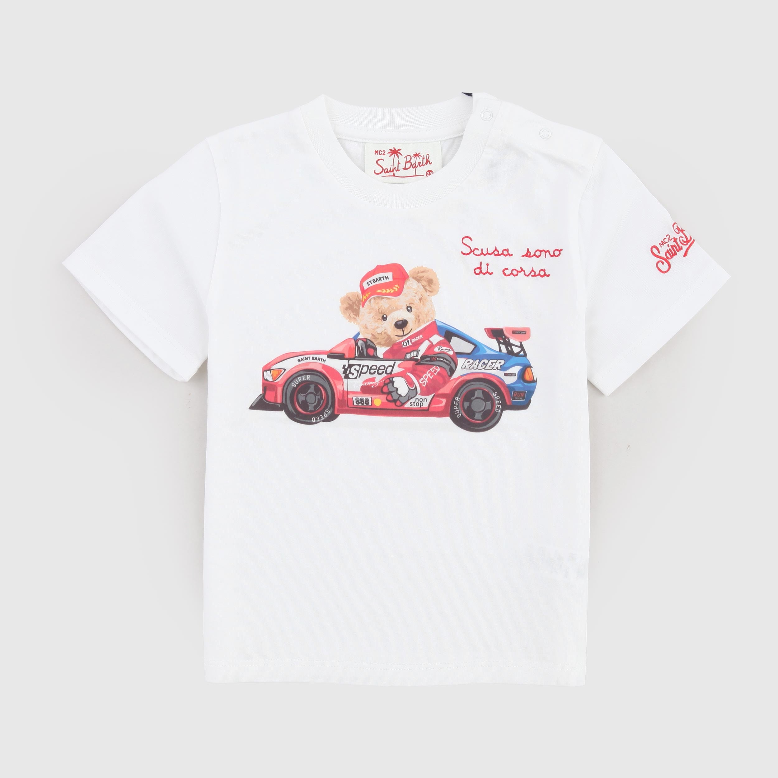 T-shirt Denver con Stampa Orso By MC2 SAINT BARTH