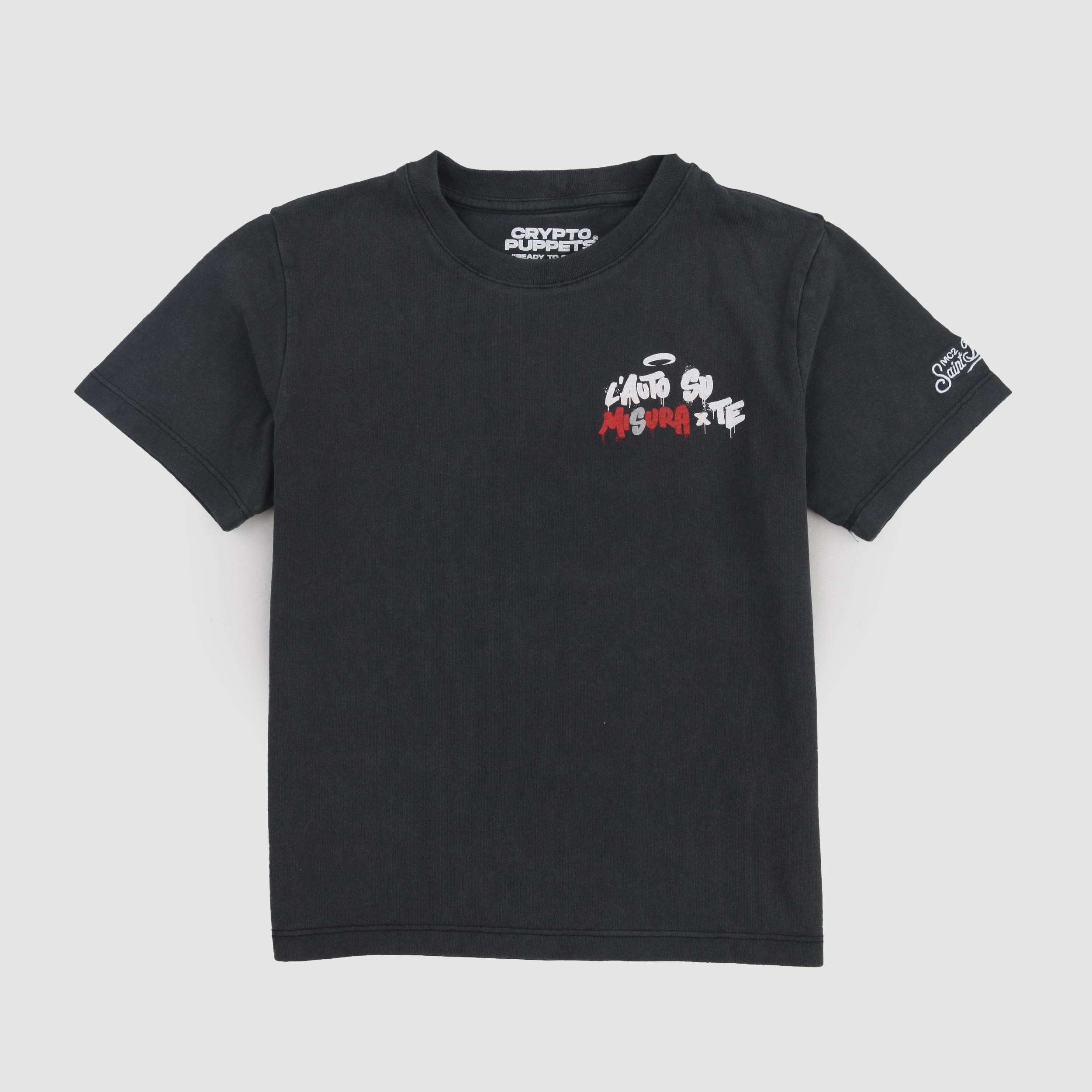 T-shirt Antracite con Stampa By MC2 SAINT BARTH