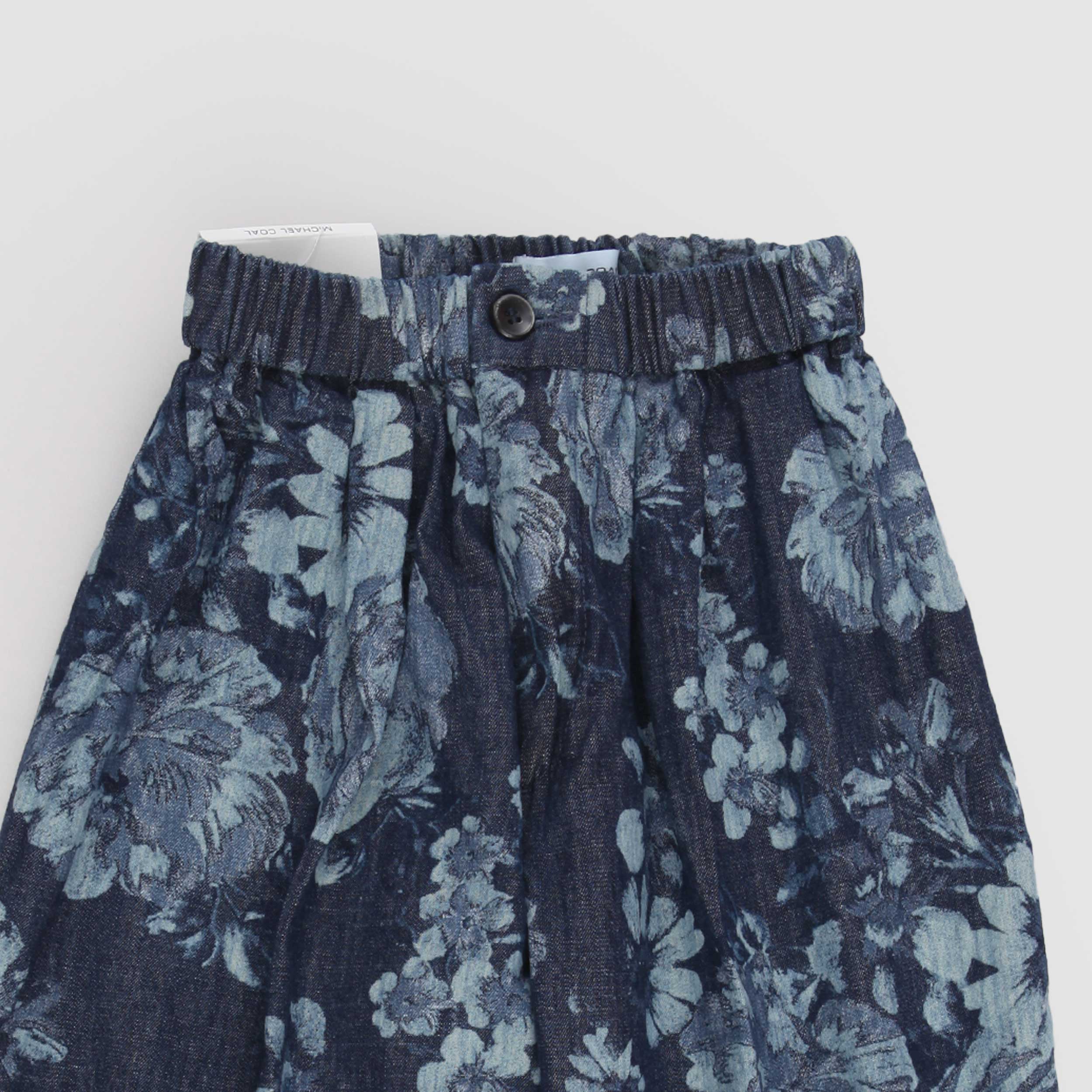 Blue Patterned Trousers with Pleats by MICHAEL COAL