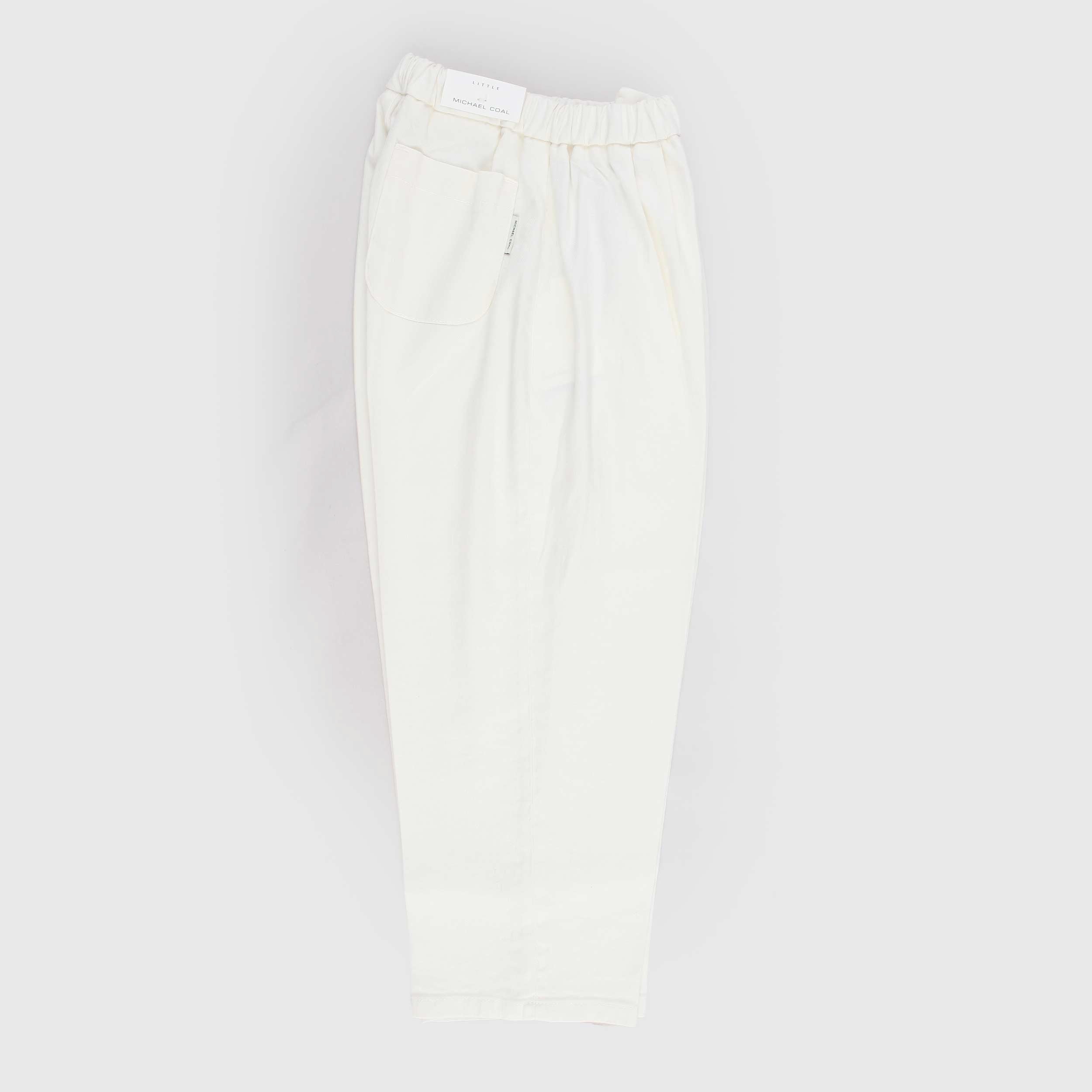 Cream-Colored Wide-Leg Trousers by MICHAEL COAL