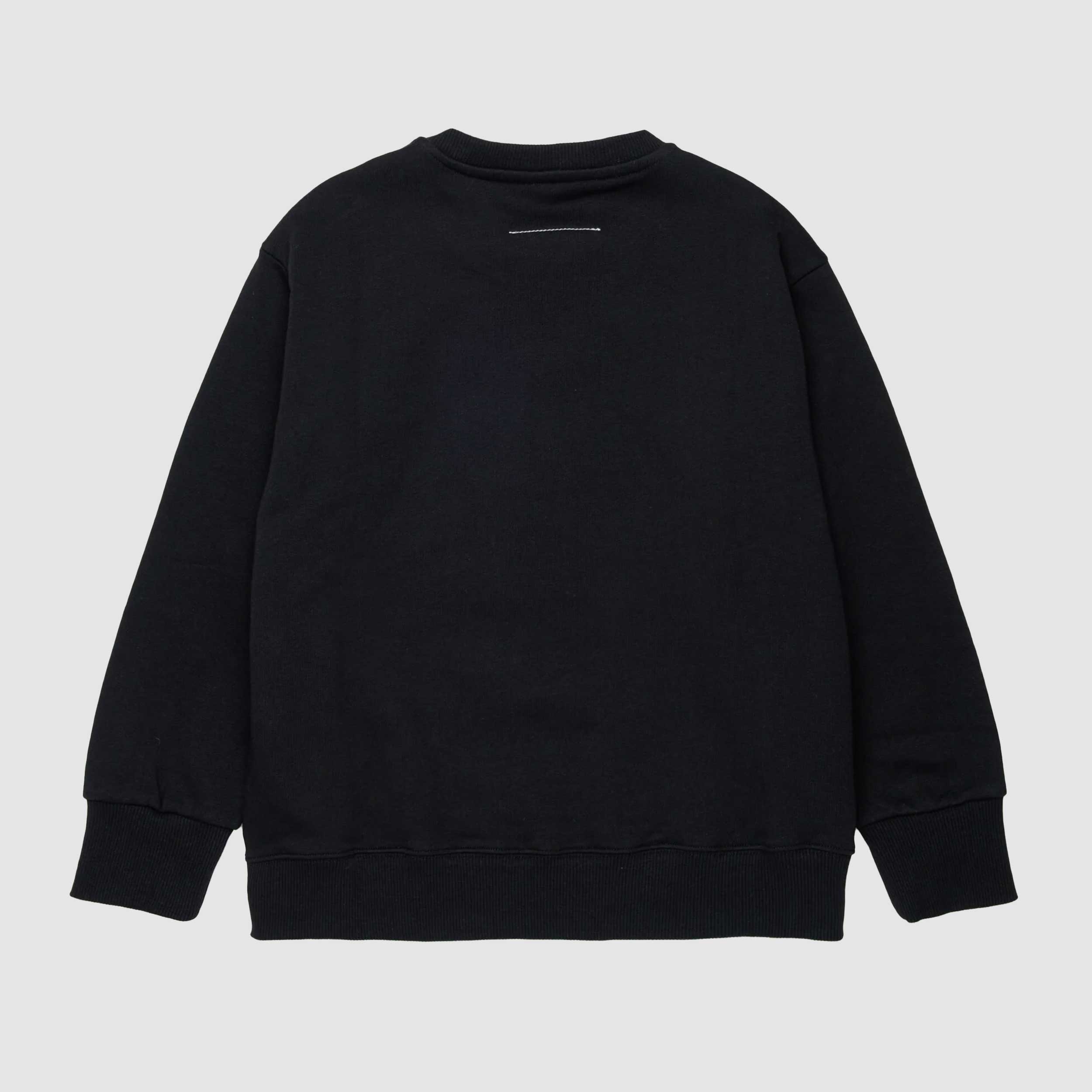 Felpa Nera Con Logo Iconico firmata MM6