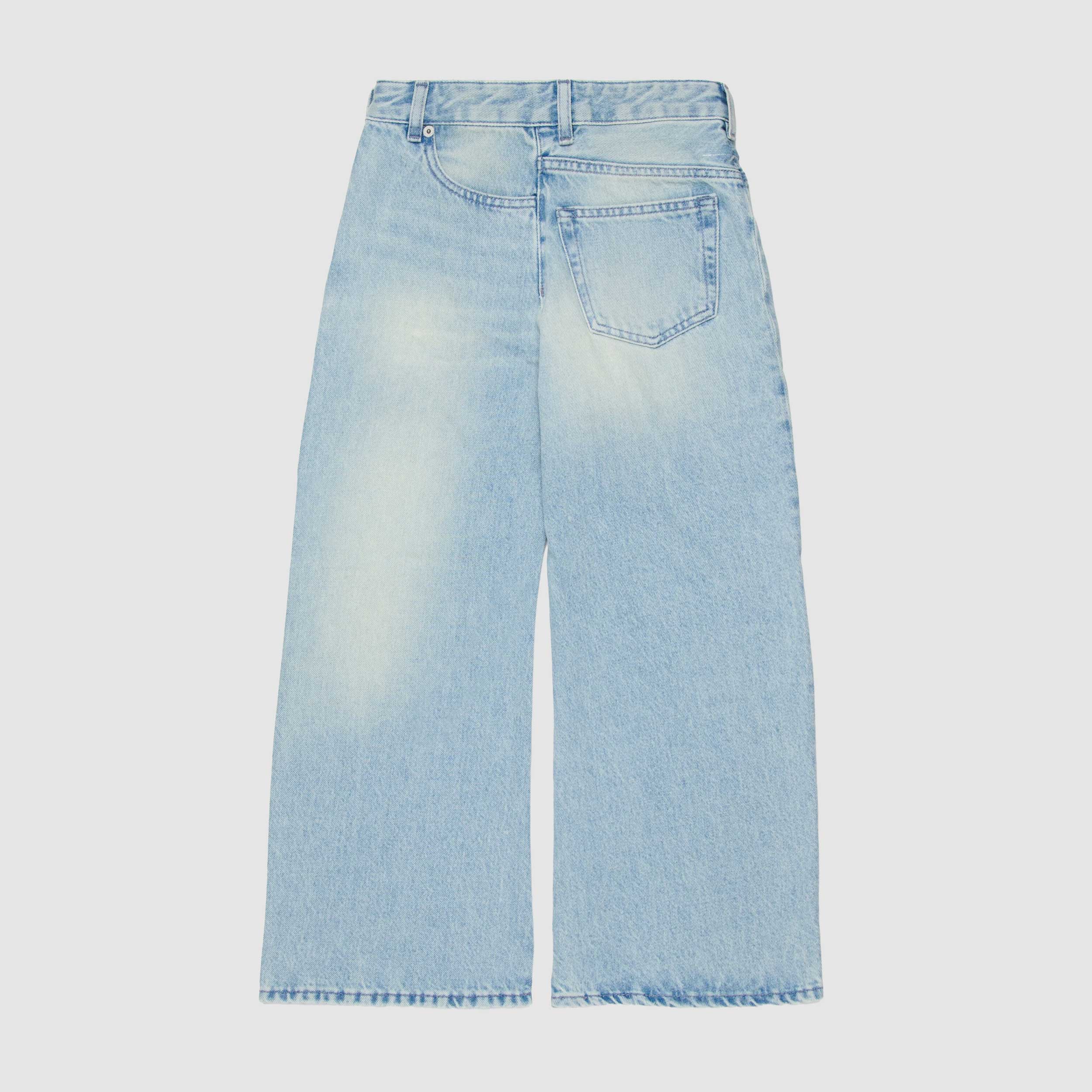 Jeans Blu Denim Con Cucitura Con Logo Firmato MM6