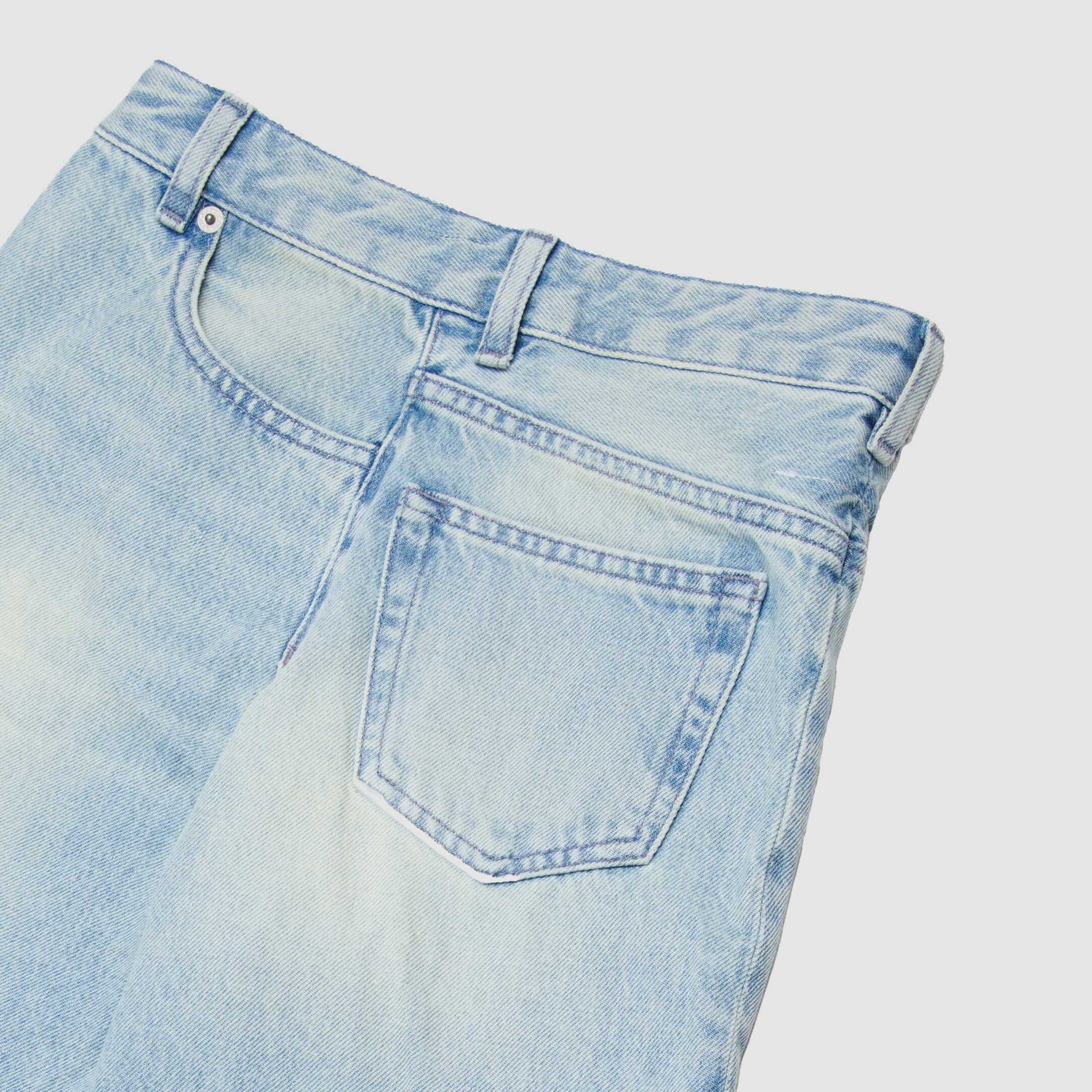 Jeans Blu Denim Con Cucitura Con Logo Firmato MM6