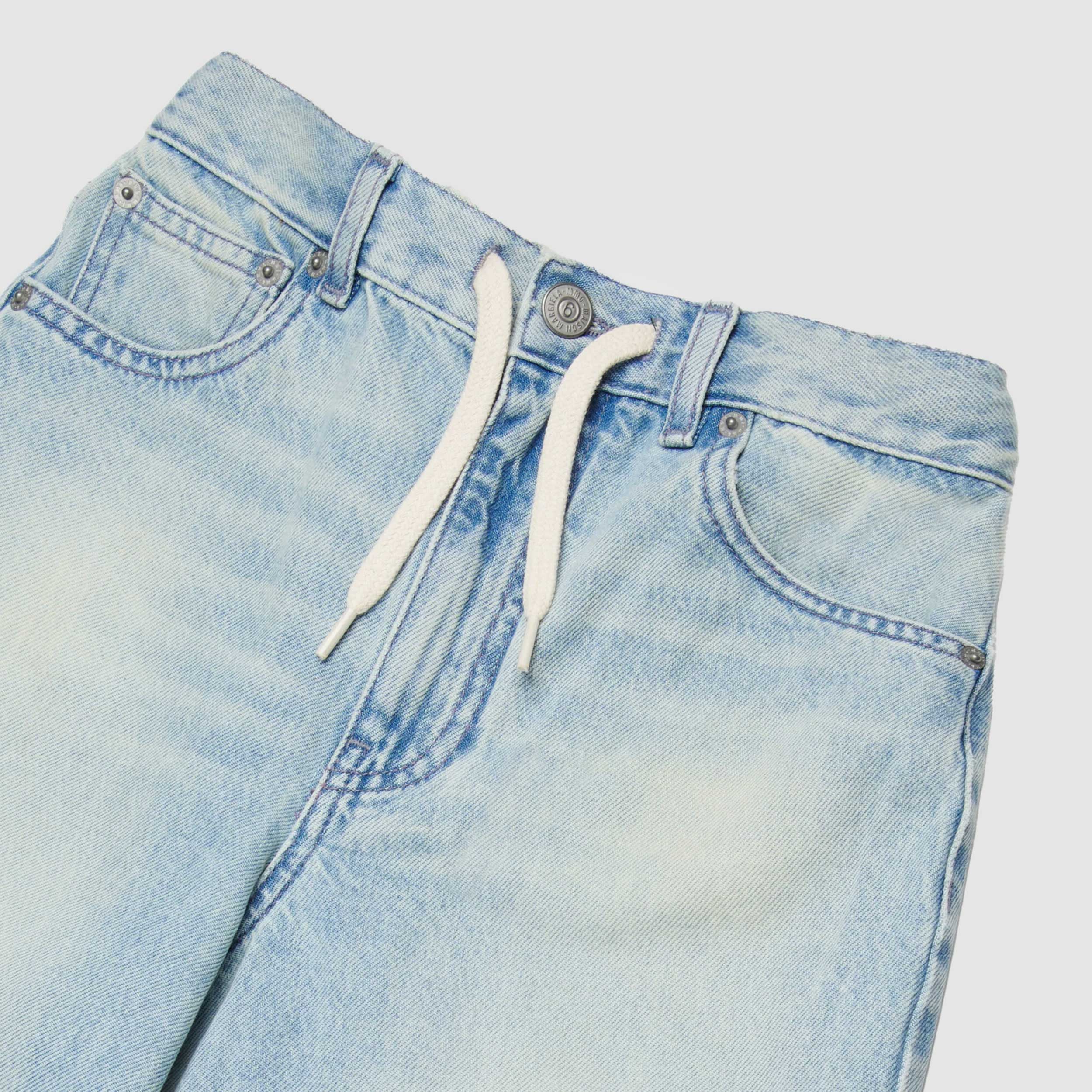 MM6 Designer Five-Pocket Blue Denim Jeans