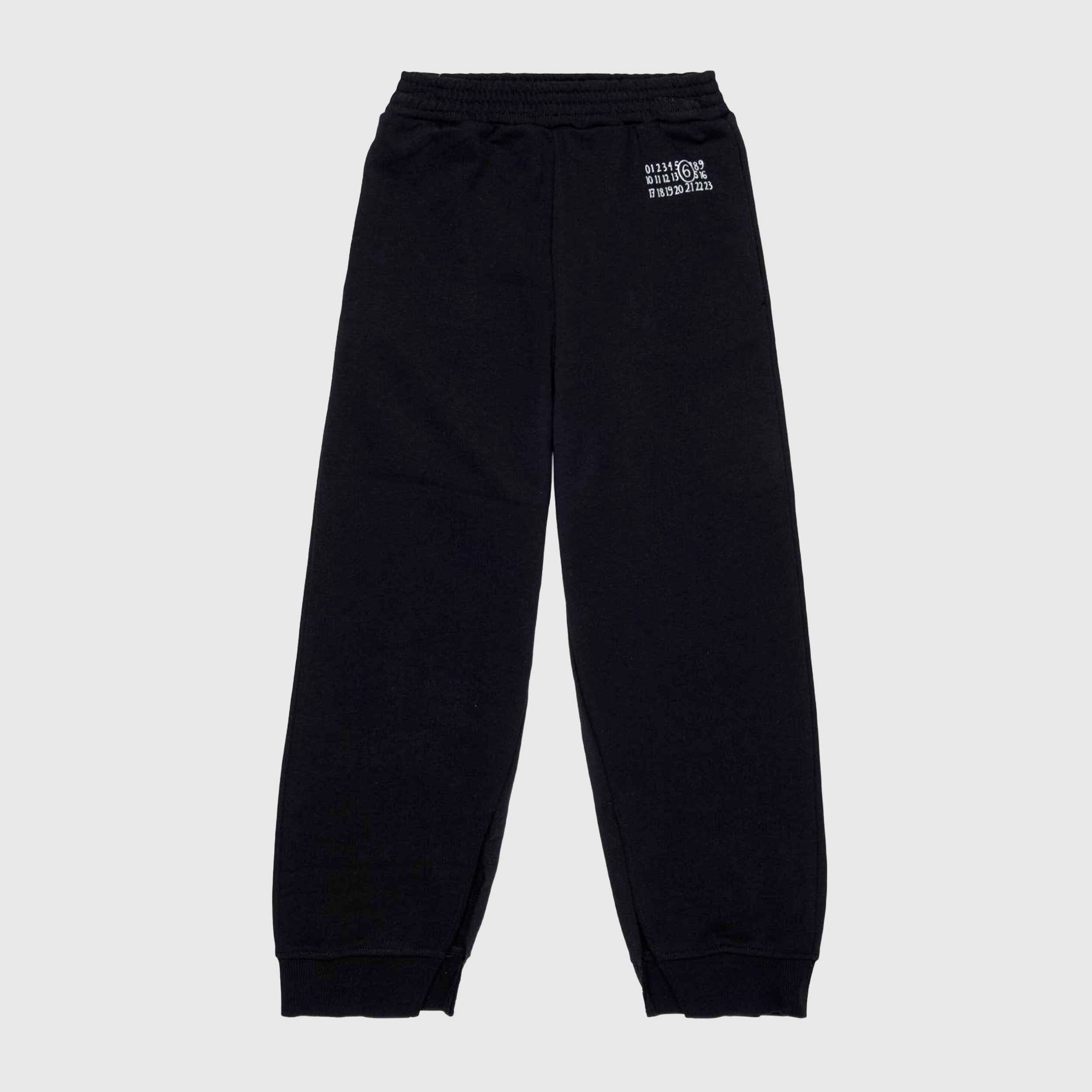 Pantalone Nero con Stampa Bianca Firmato MM6