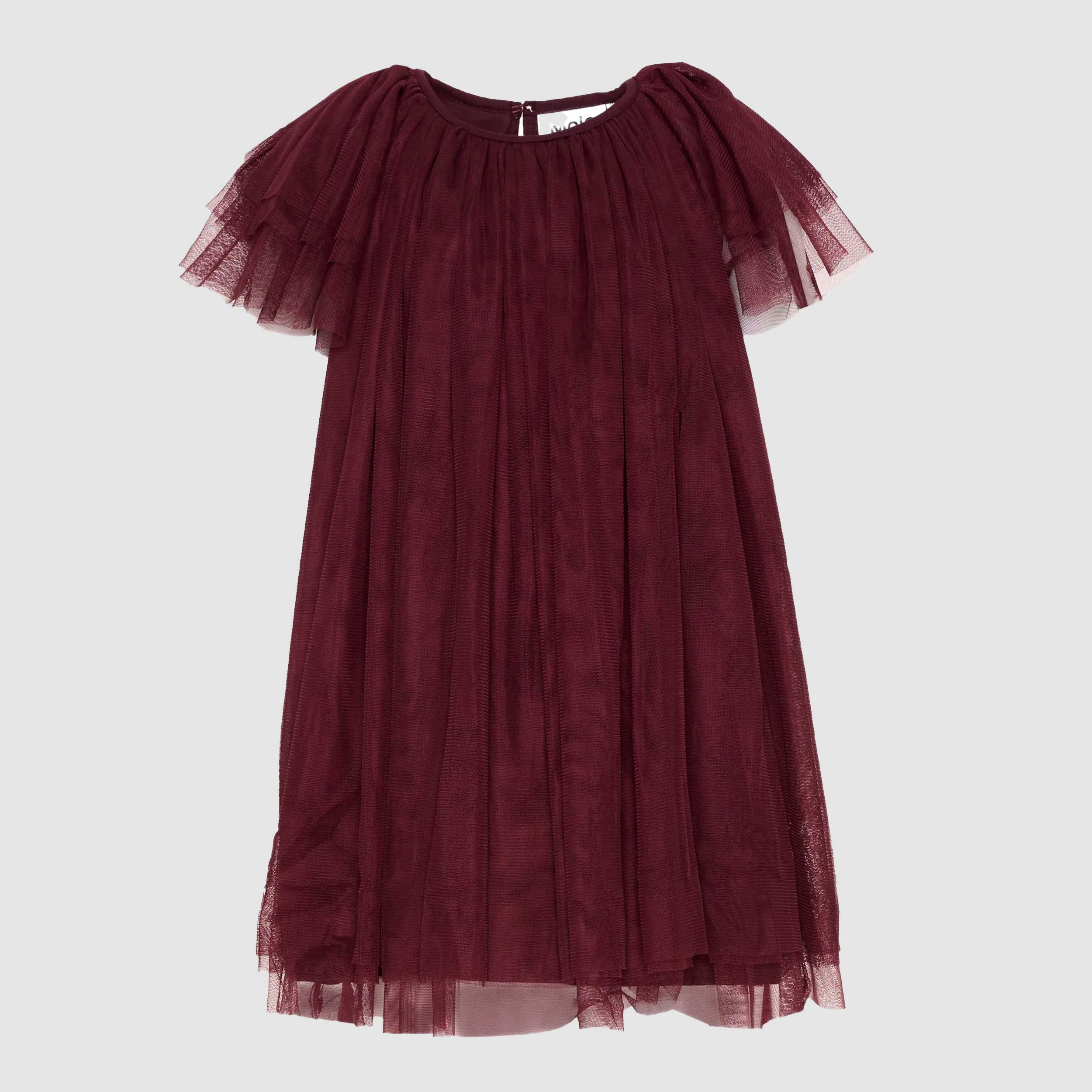 Abito Rosso Vinaccio Foderato con Tulle By MOLO