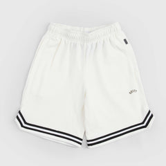 White Bermuda Shorts with Black Details by MOLO