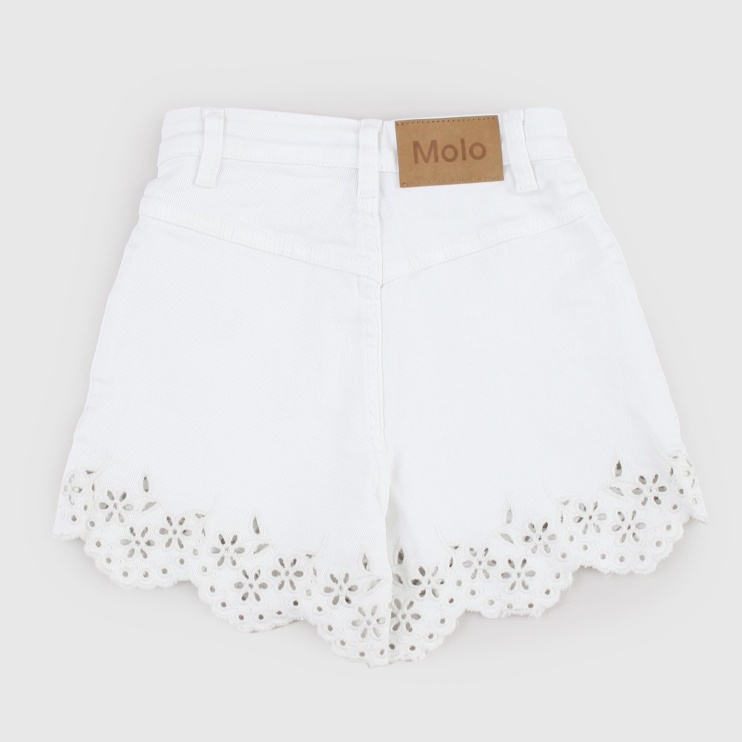 Shorts Bianchi con Ricamo Forato Firmati MOLO