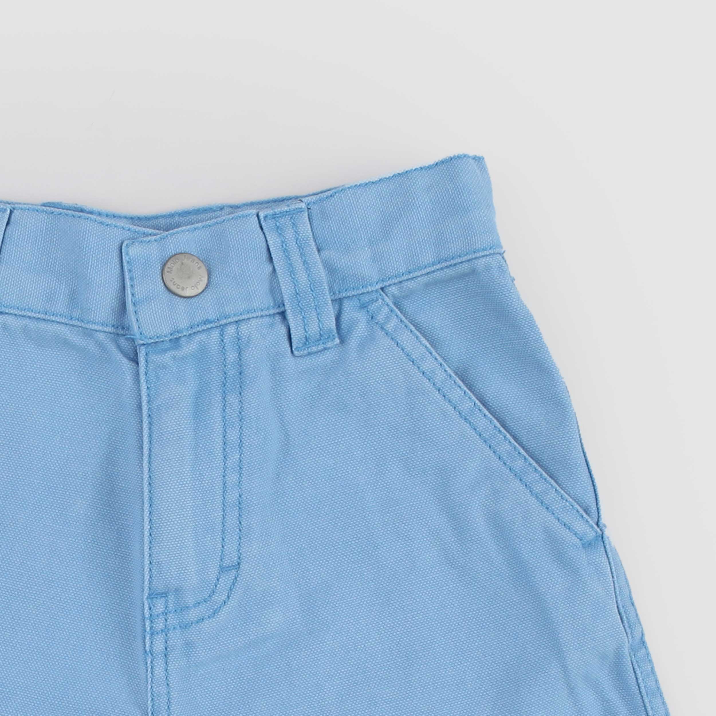 Light Blue Bermuda Shorts with Slanted Pockets by MOLO