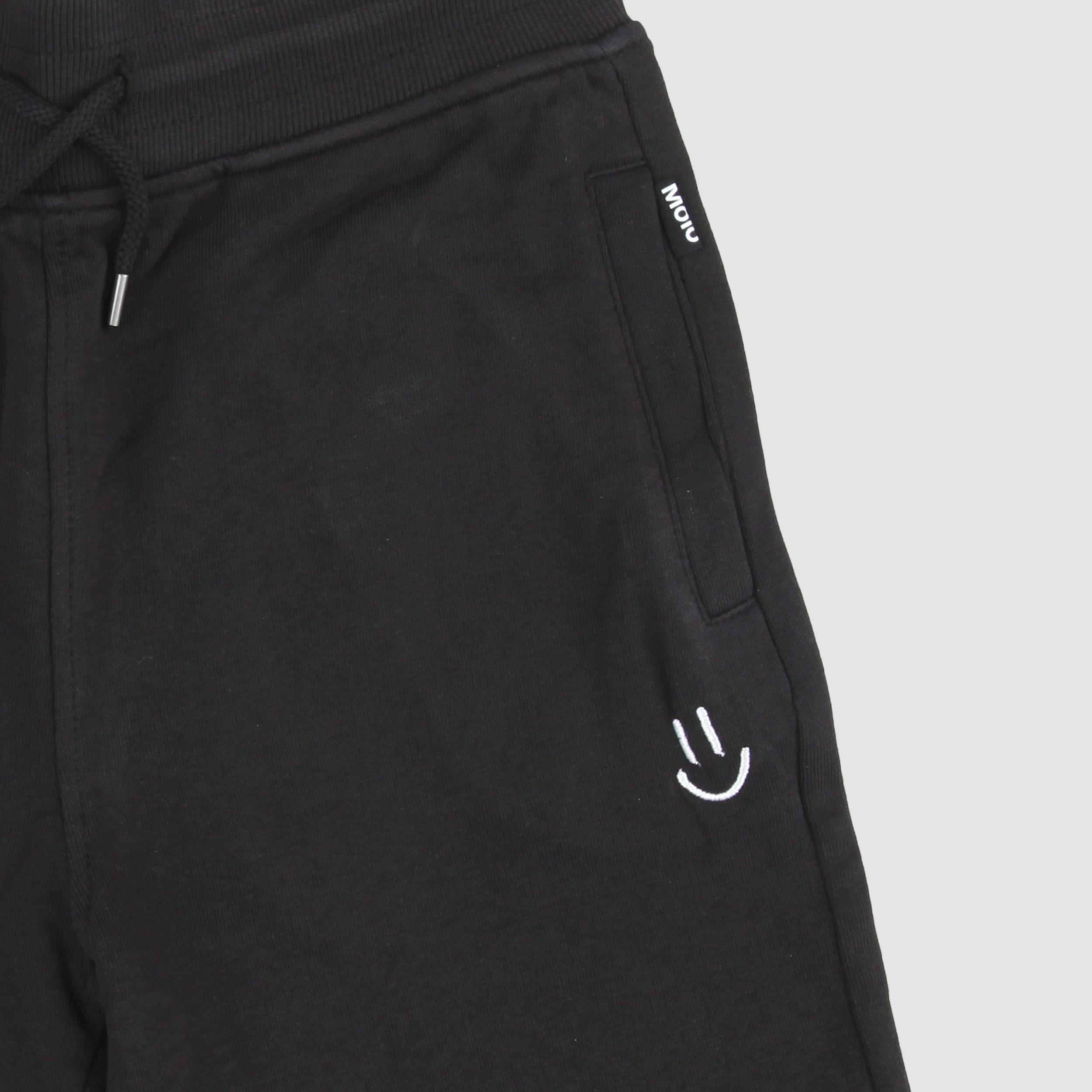 Bermuda Nero con Ricamo Smile Firmato MOLO