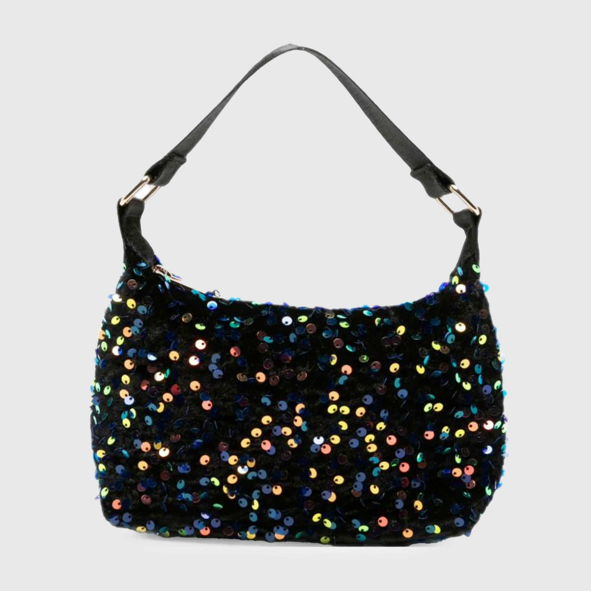 Borsa a Spalla Dolly Nera con Paillettes per Ragazza by MOLO