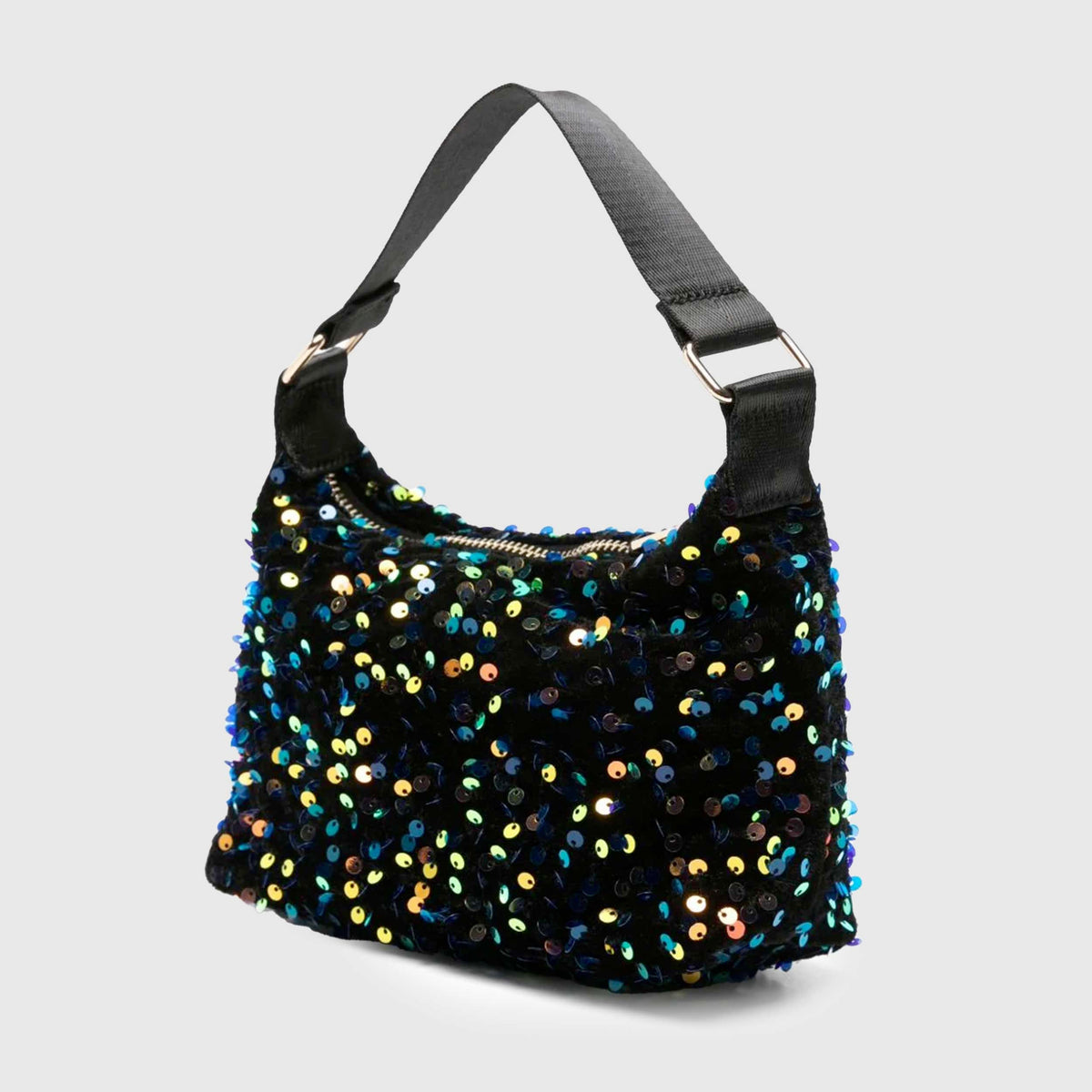 Borsa a Spalla Dolly Nera con Paillettes per Ragazza by MOLO