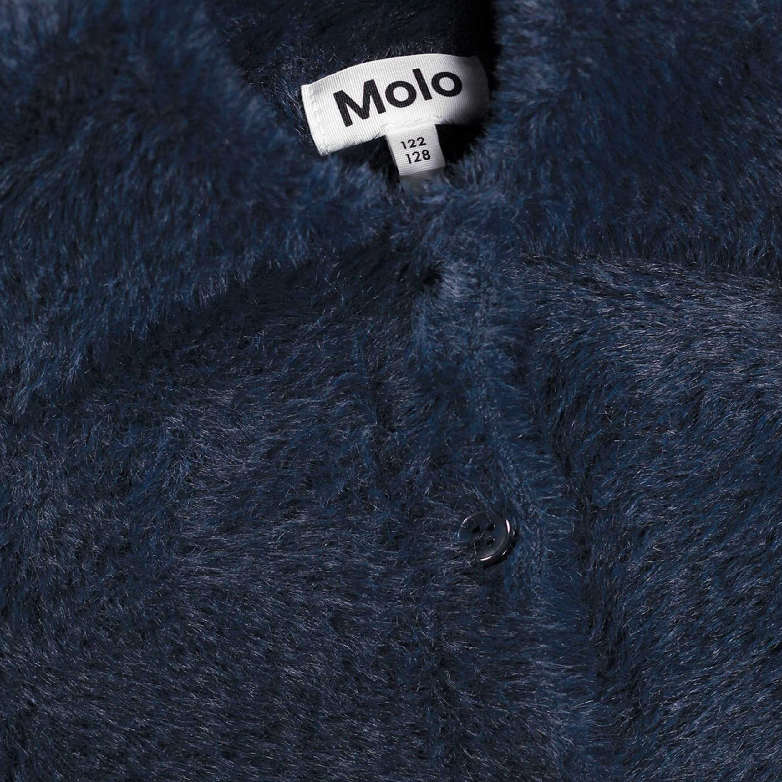 Blue Synthetic Fur Cardigan for Girl by MOLO