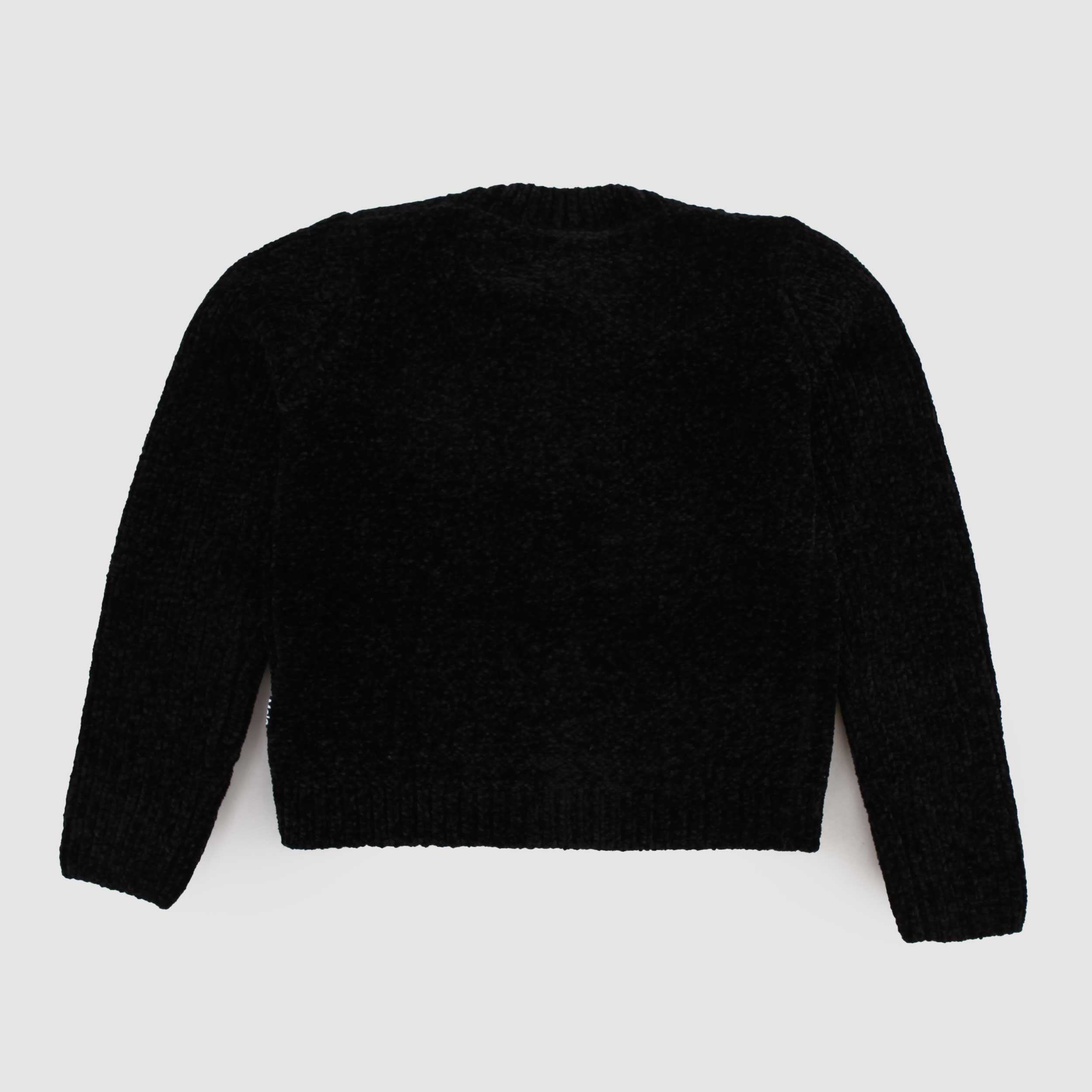 Black Chenille Cardigan for Girl signed MOLO