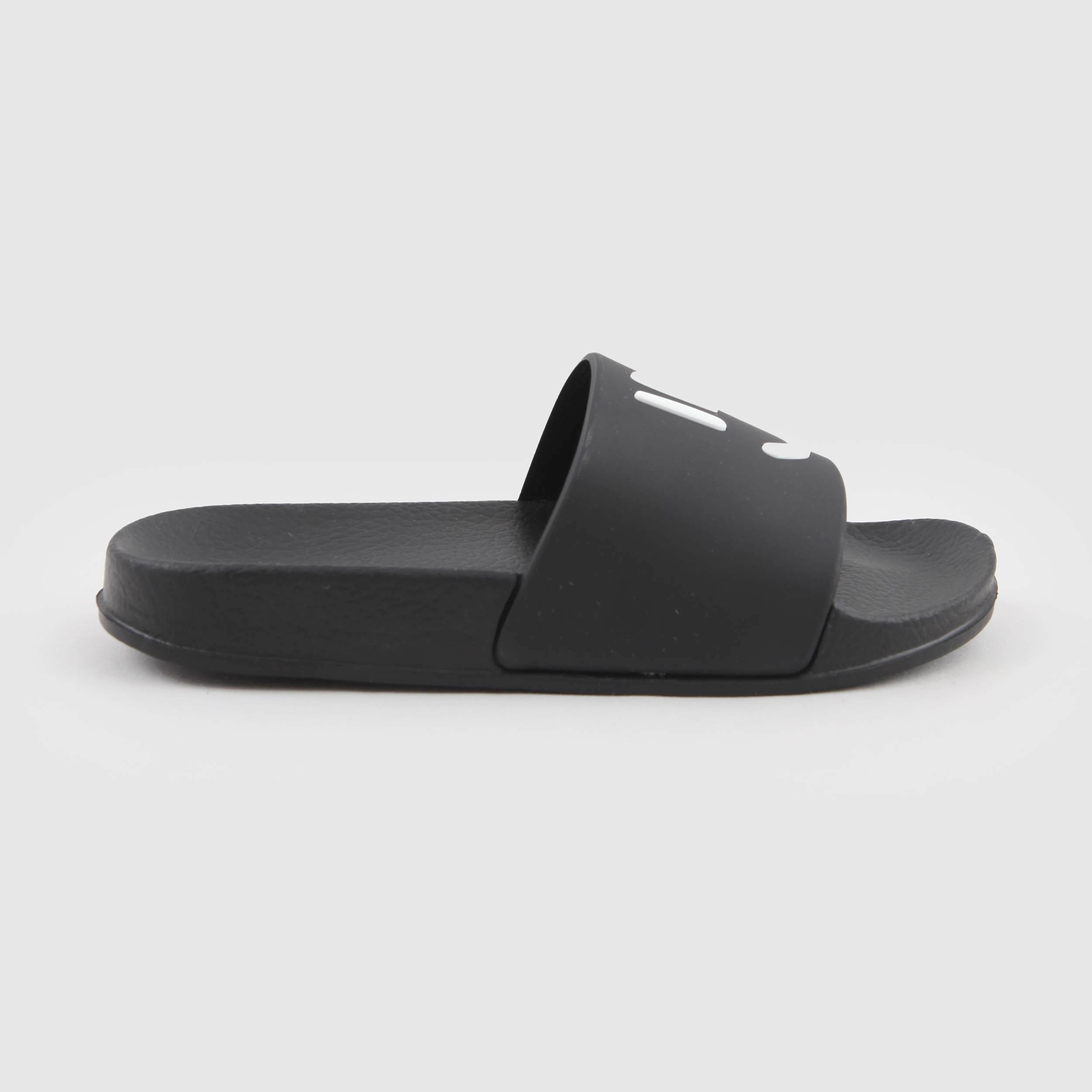 Zhappy Black Slippers with Smile by MOLO