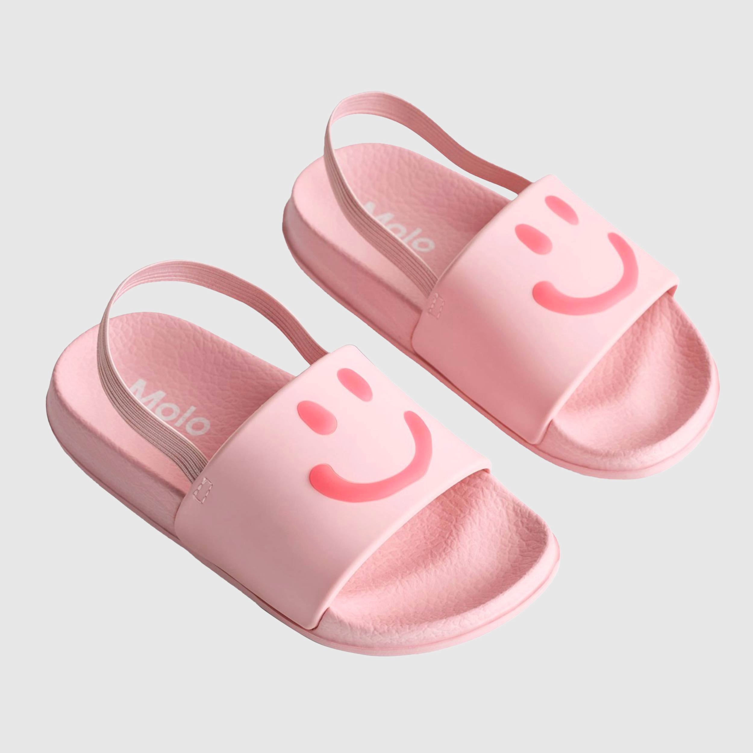 MOLO's Pink Zhappy Smiley Slippers