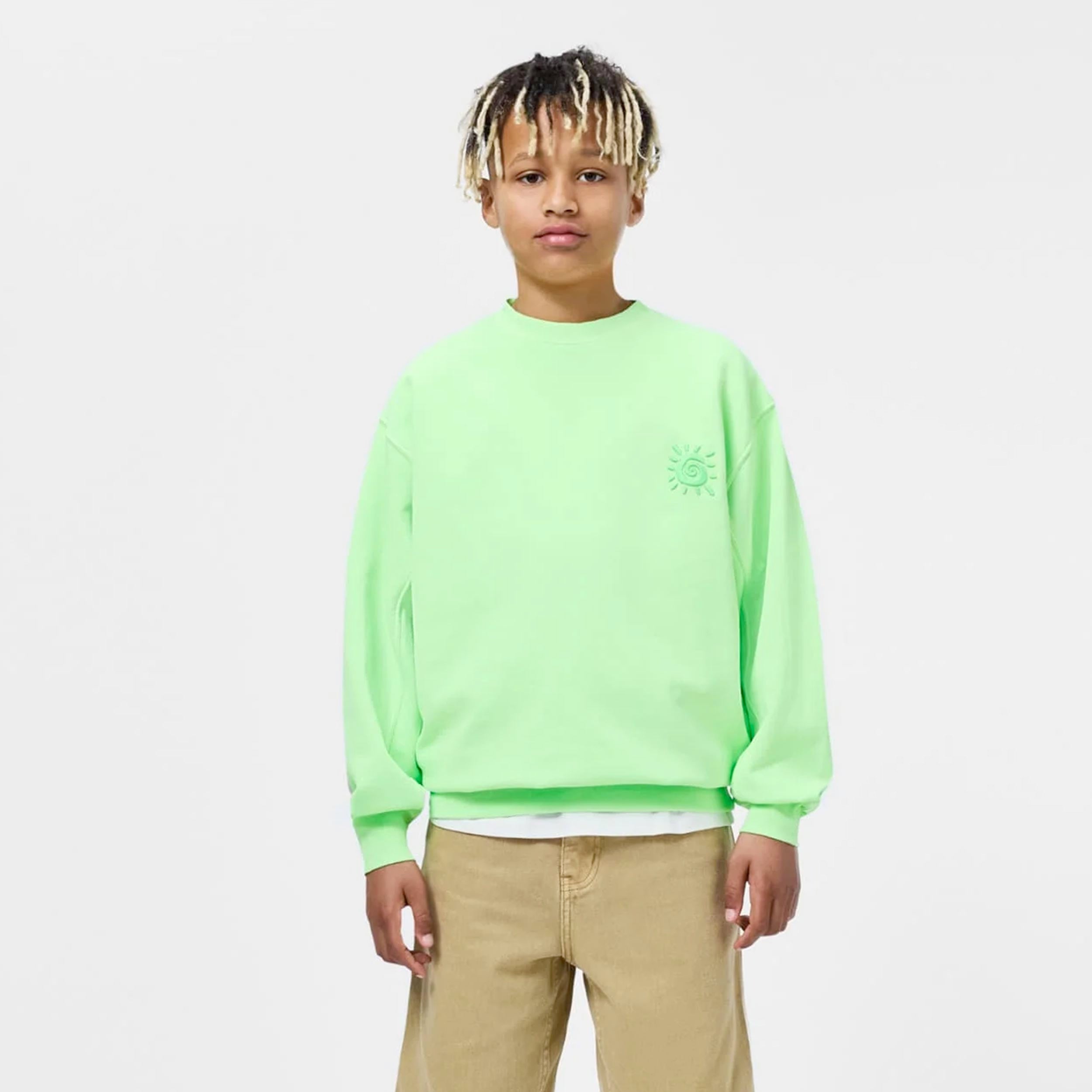 Felpa Verde con Ricamo Firmata MOLO