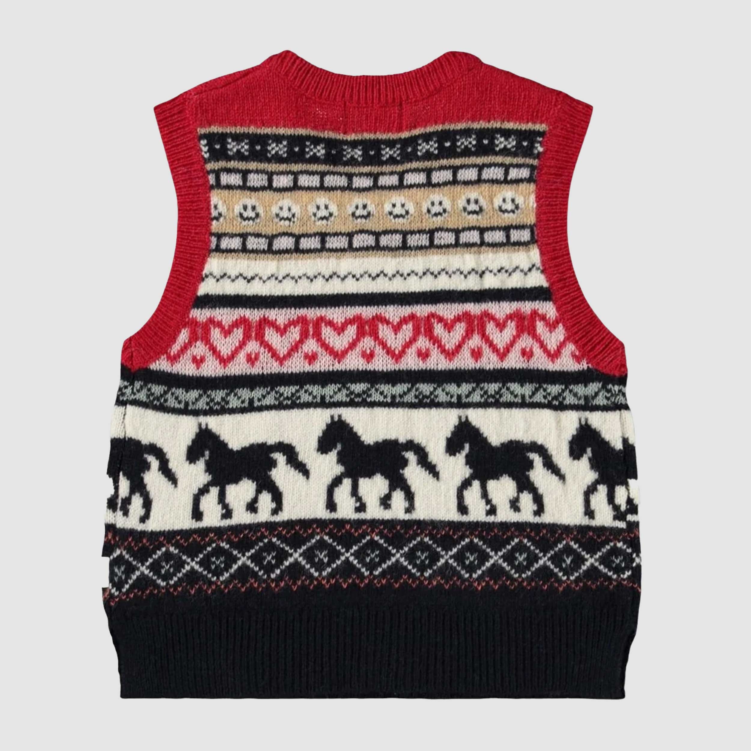 Grace Multicolor V-Neck Vest for Kids by MOLO