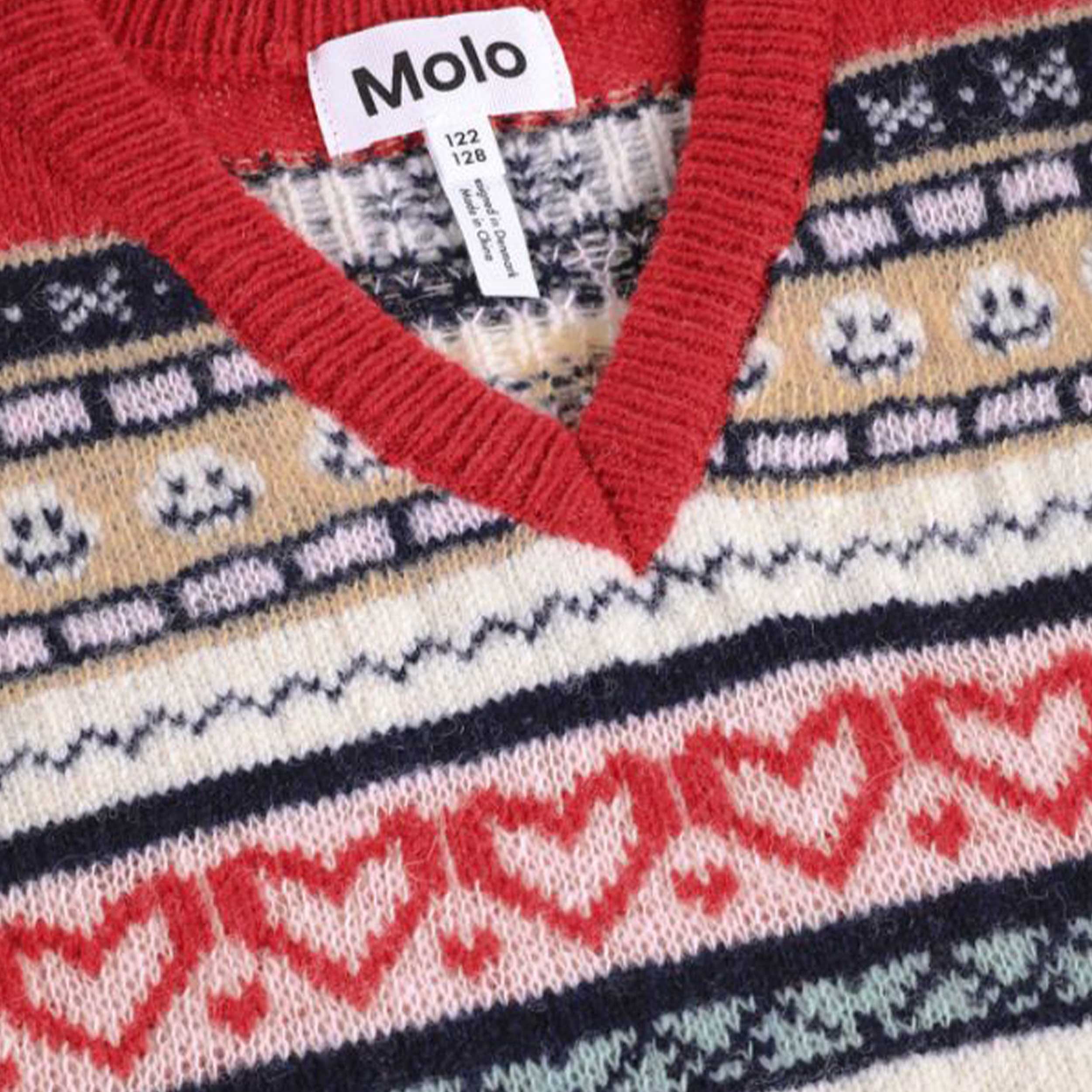 Grace Multicolor V-Neck Vest for Kids by MOLO