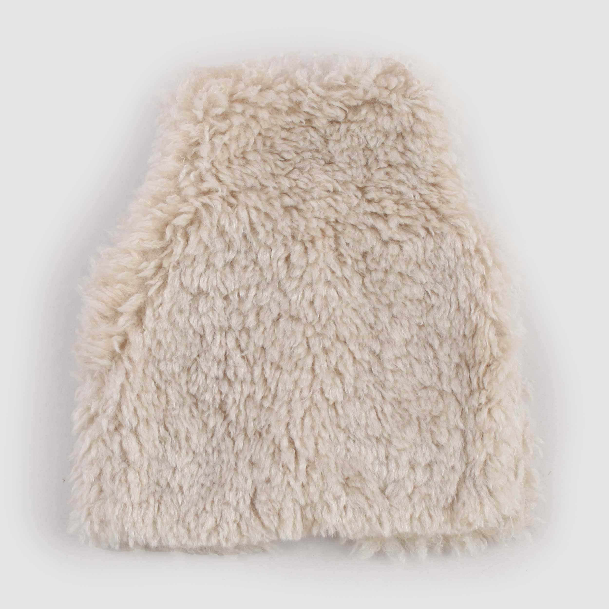 Beige Faux Shearling Vest for Kids by MOLO