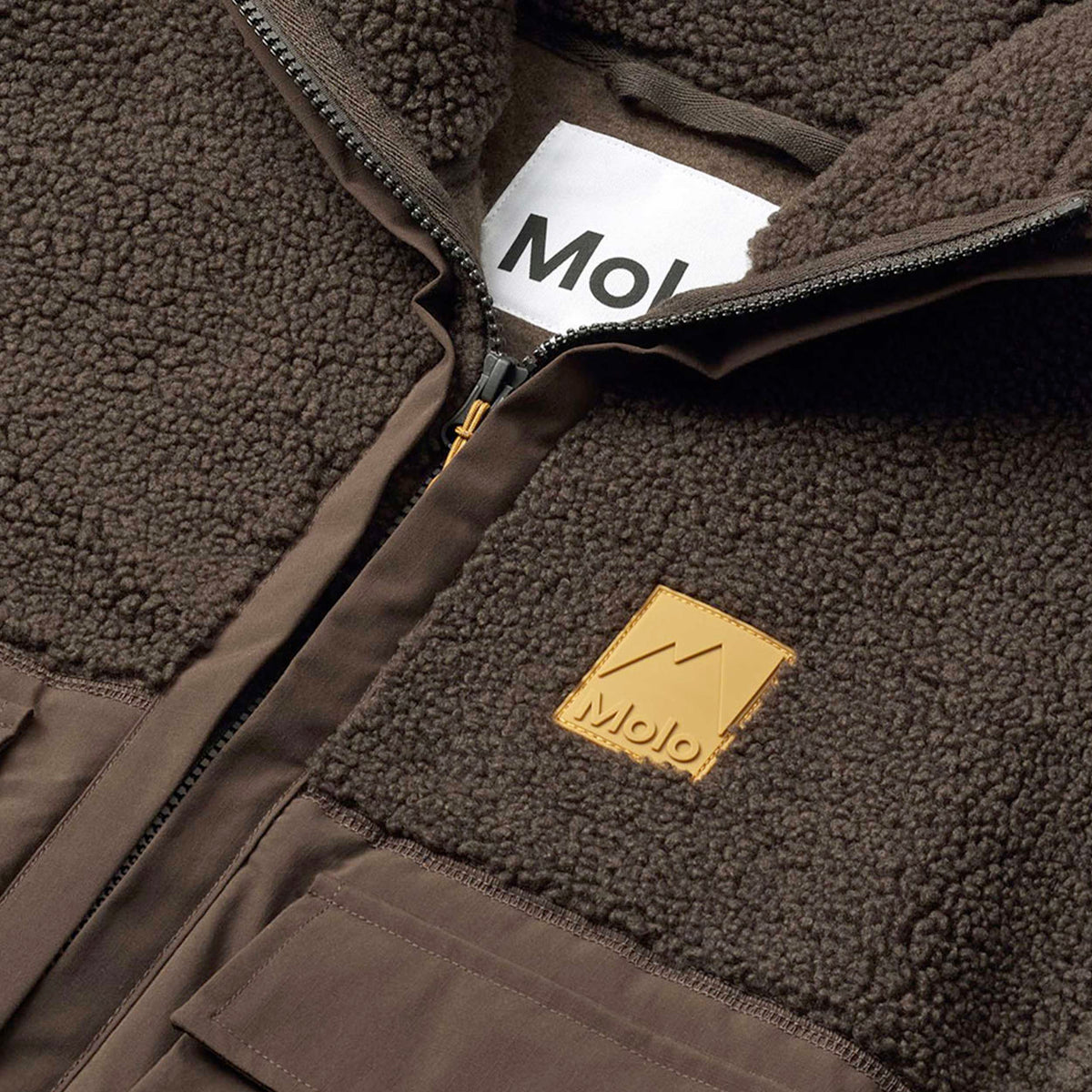Utha Brown Beaded Jacket for Boys by MOLO