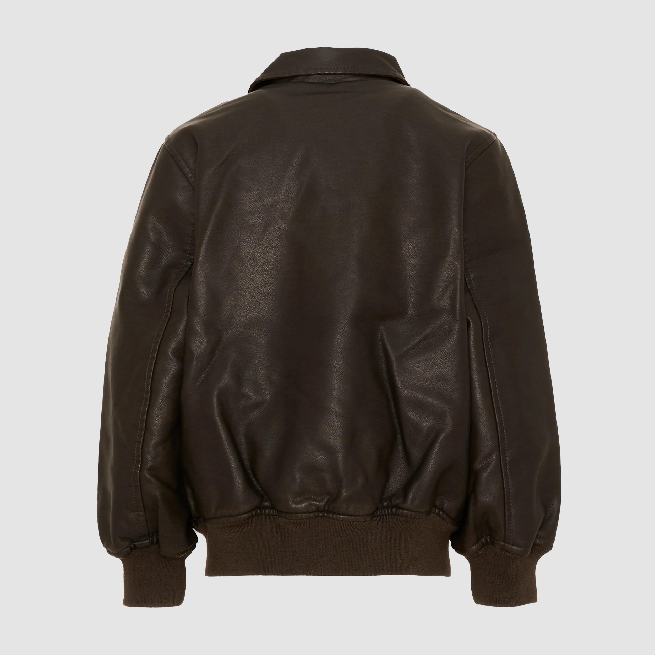 Giubbotto Bomber in Ecopelle Marrone By MOLO