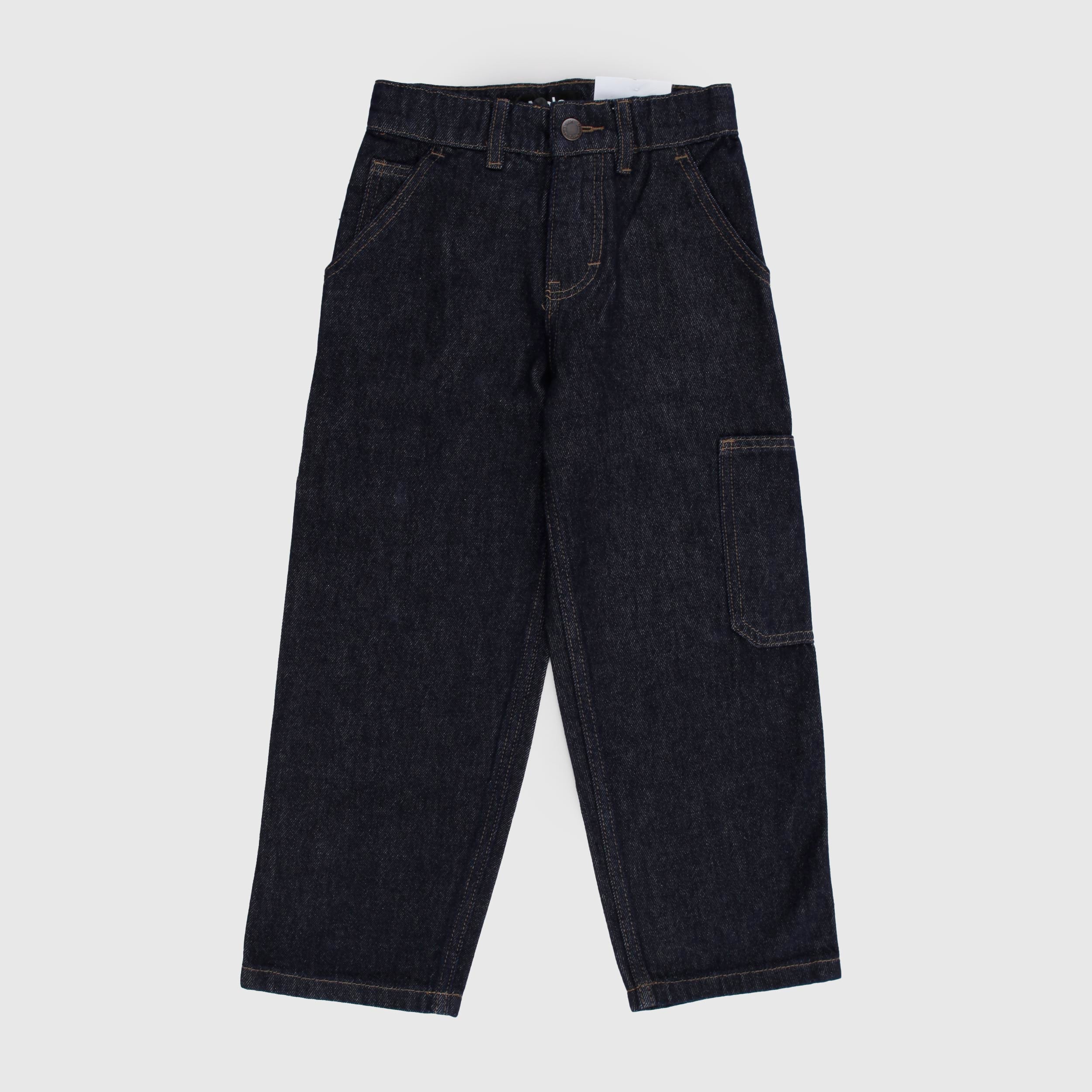 Dark Blue Five Pockets Jeans with Side Pockets By MOLO
