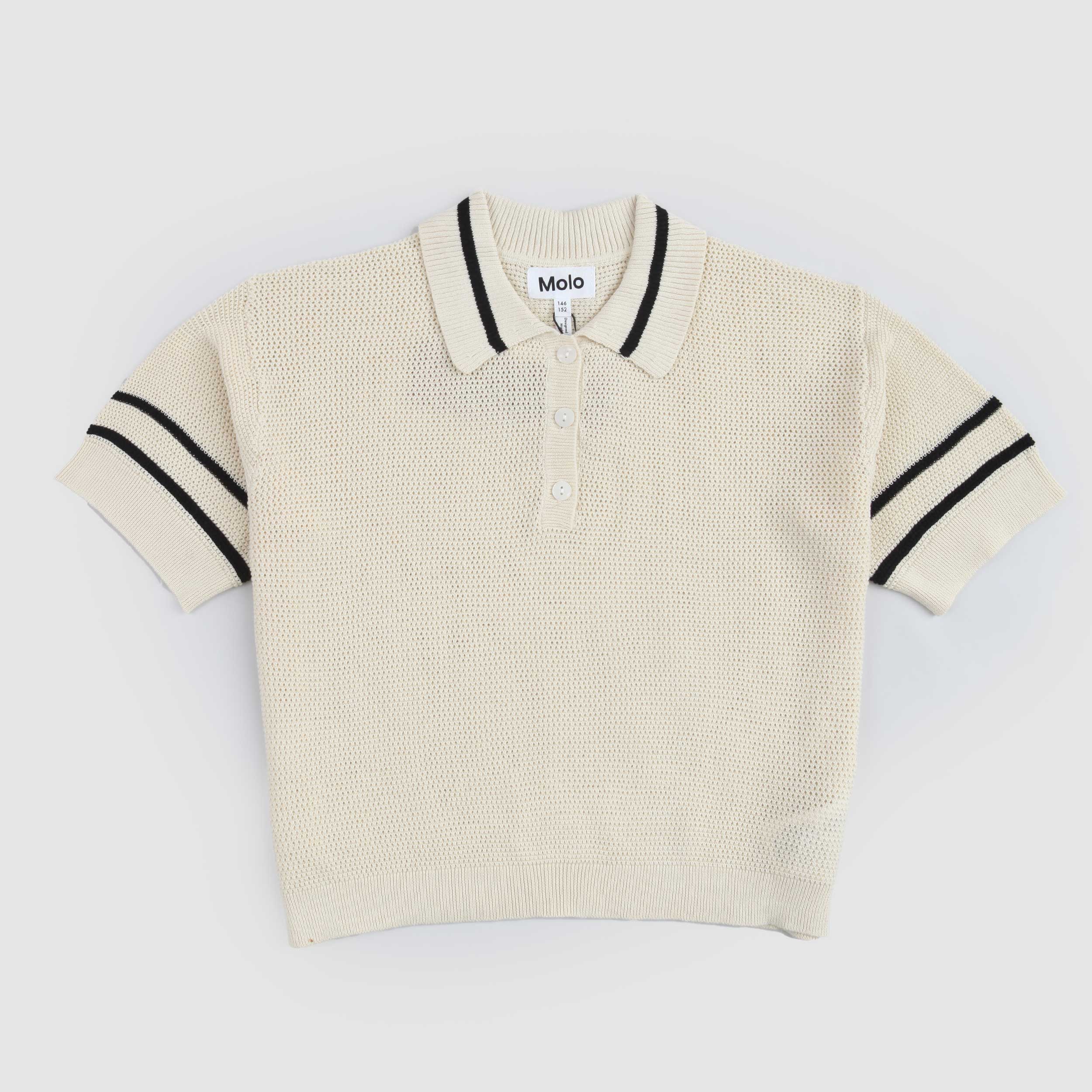Maglia A Polo Mezza Manica Beige Firmata MOLO