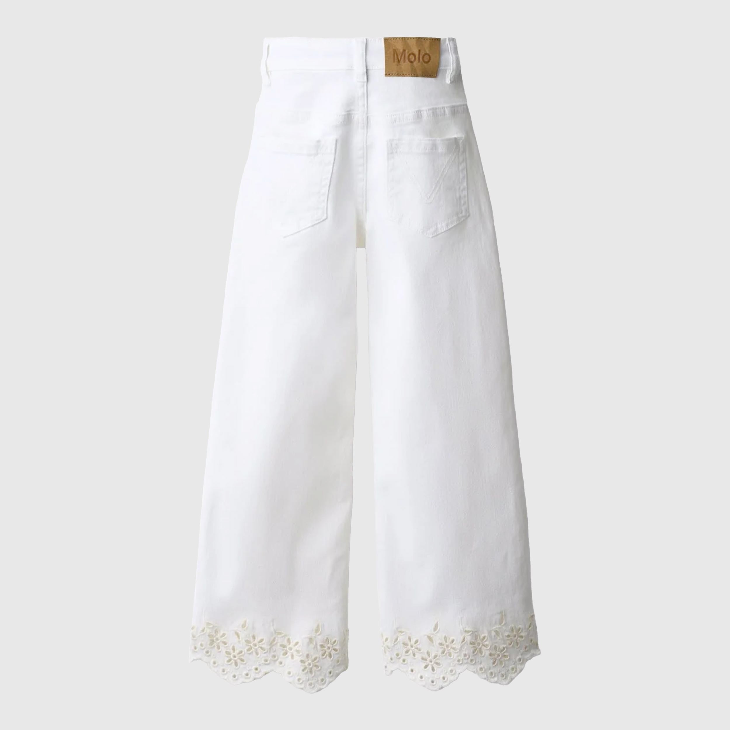 MOLO Designer Five-Pocket White Jeans