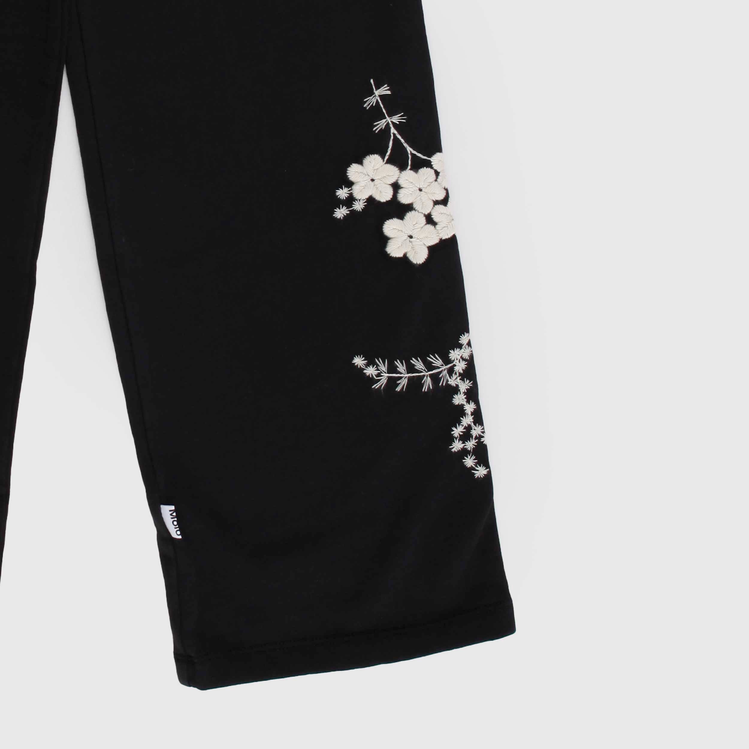 Black Trousers Wide Model with Elastic in Waist Signed MOLO