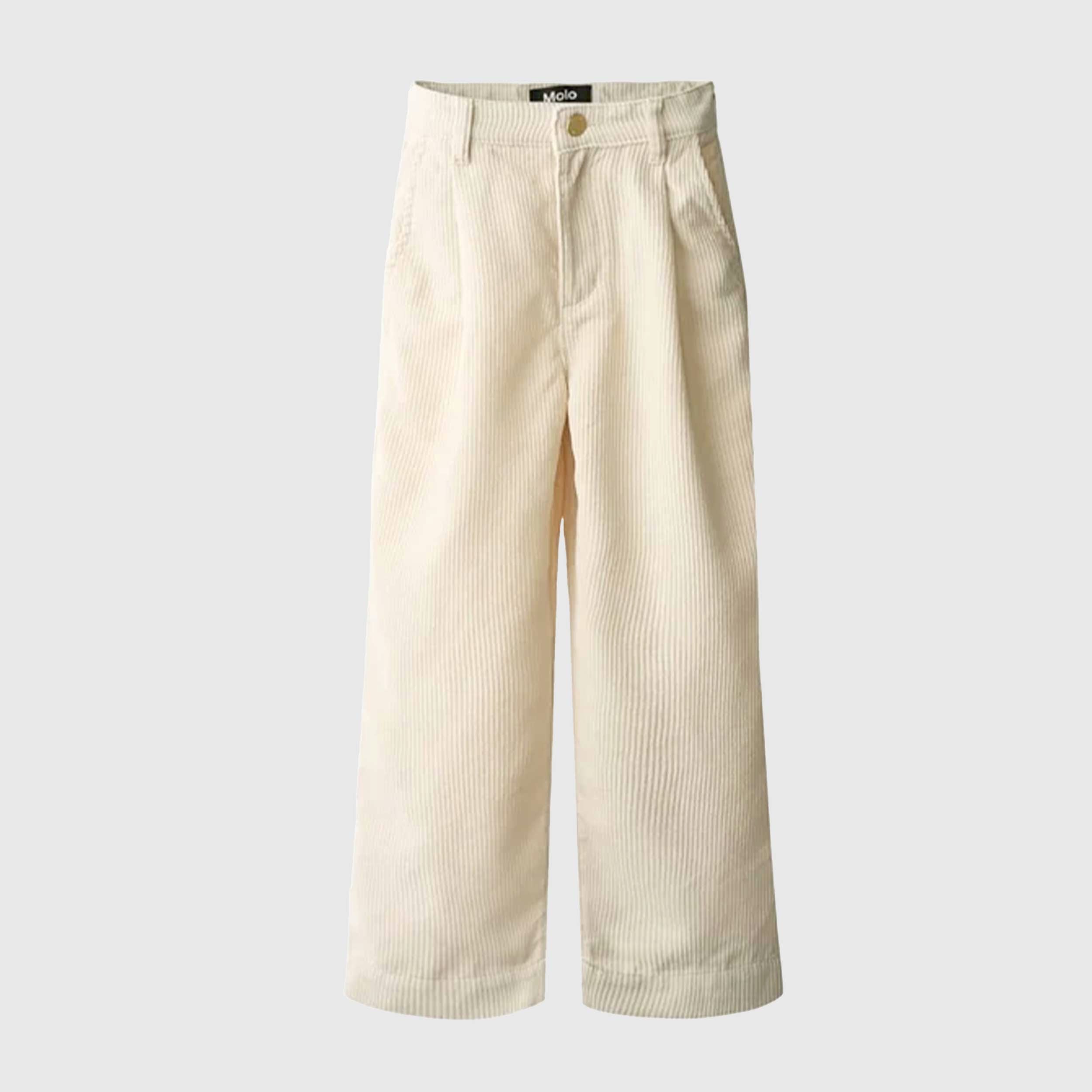 Beige Alaine Ribbed Velvet Trousers for Boys by MOLO