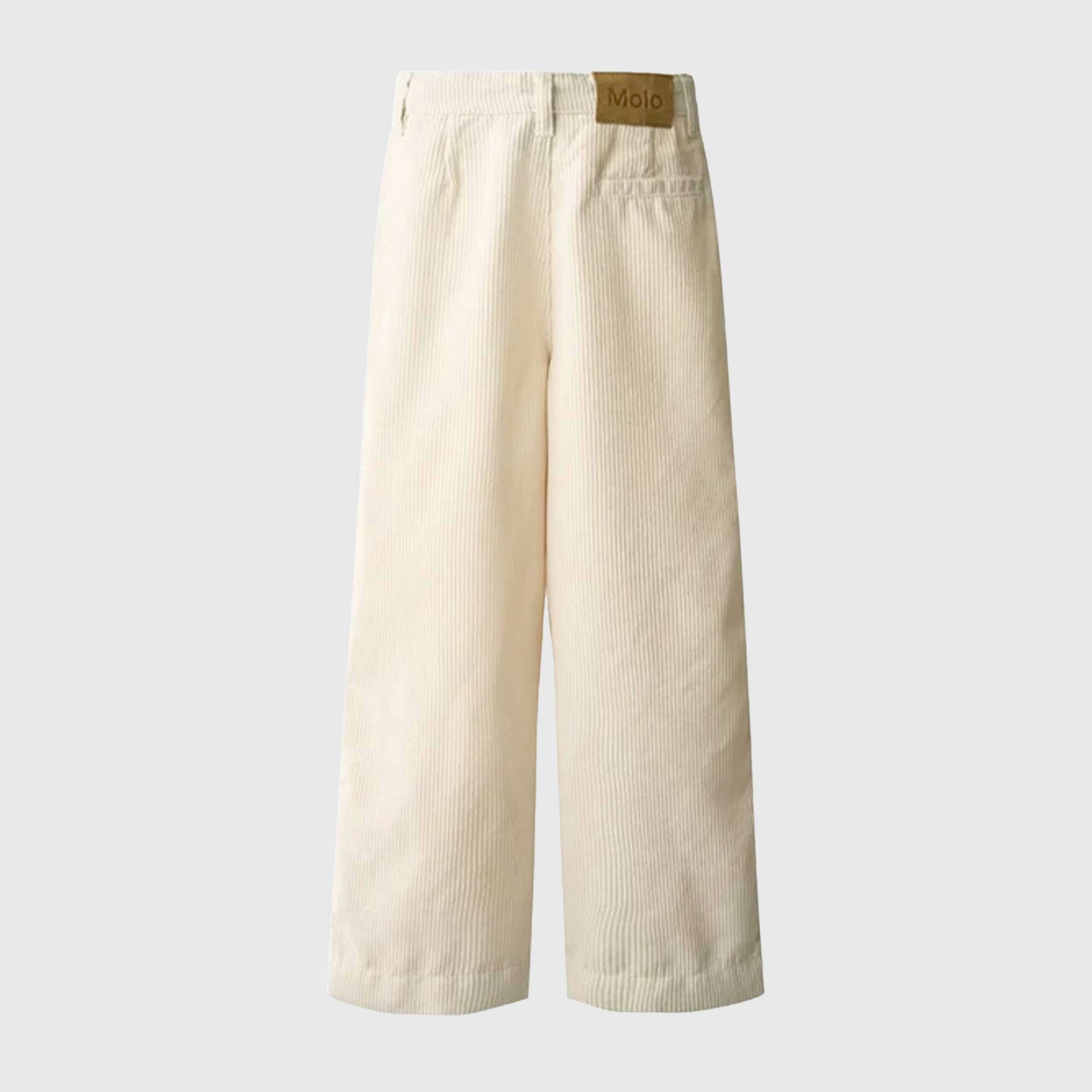 Beige Alaine Ribbed Velvet Trousers for Boys by MOLO
