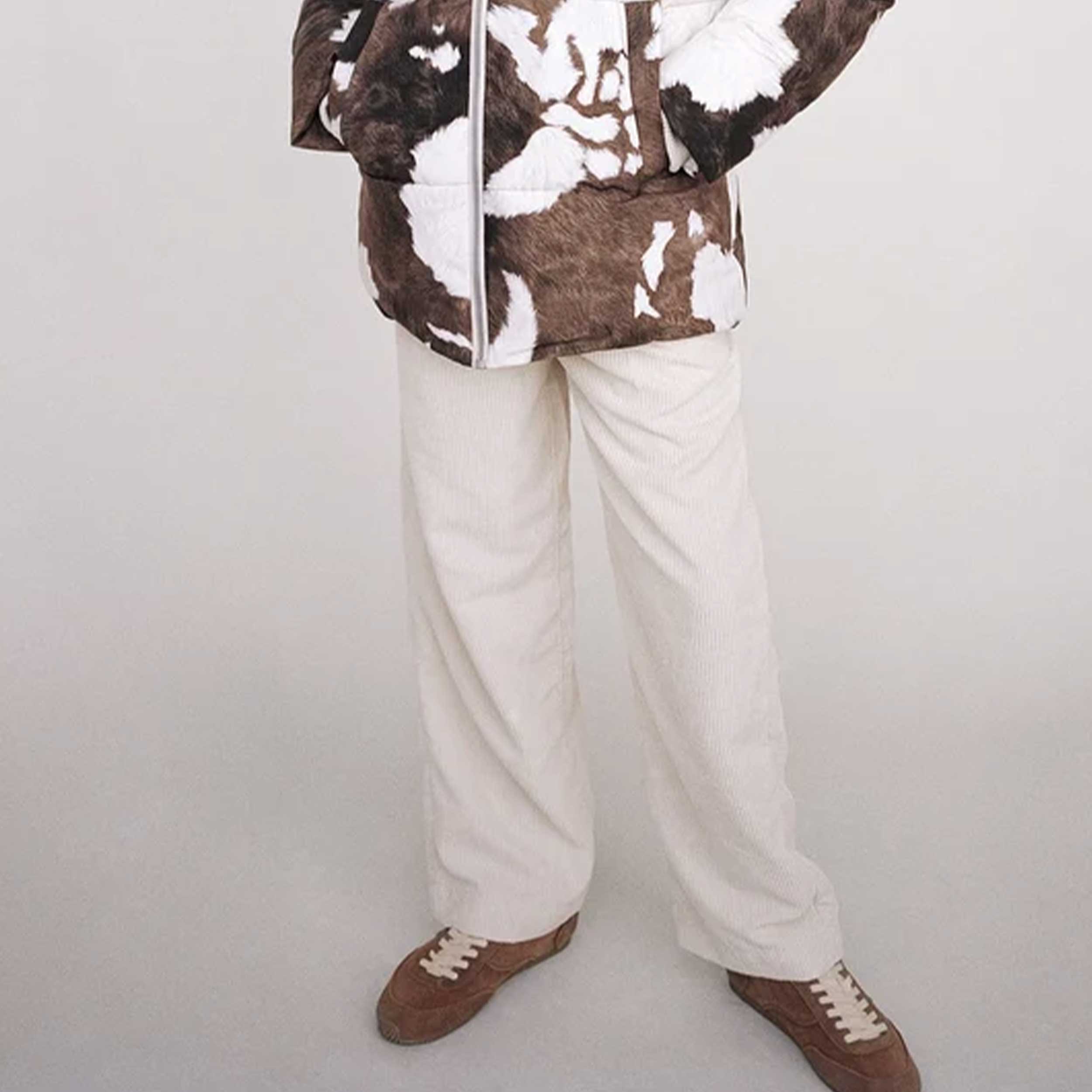 Beige Alaine Ribbed Velvet Trousers for Boys by MOLO