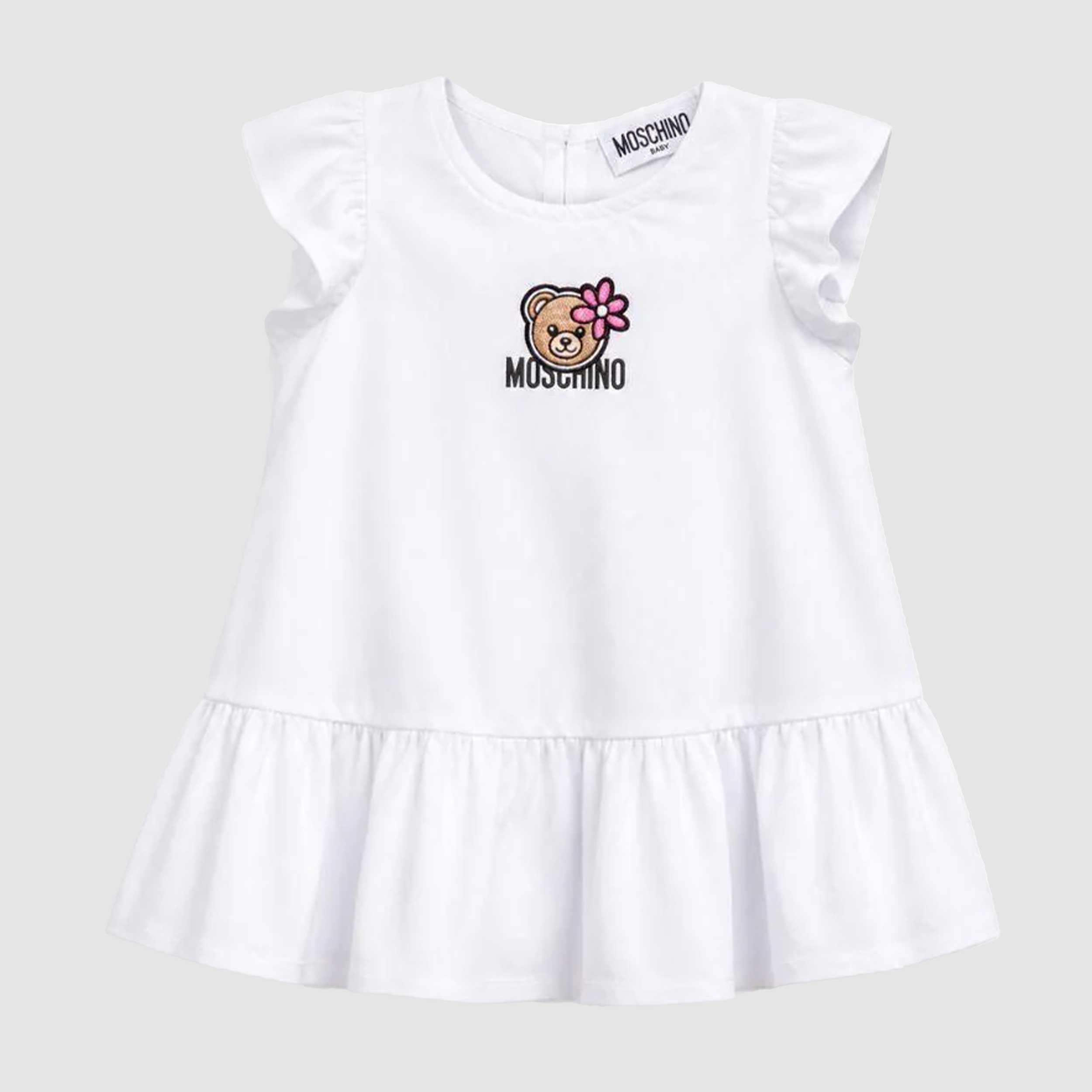Abito Bianco Smanicato con Teddy By MOSCHINO