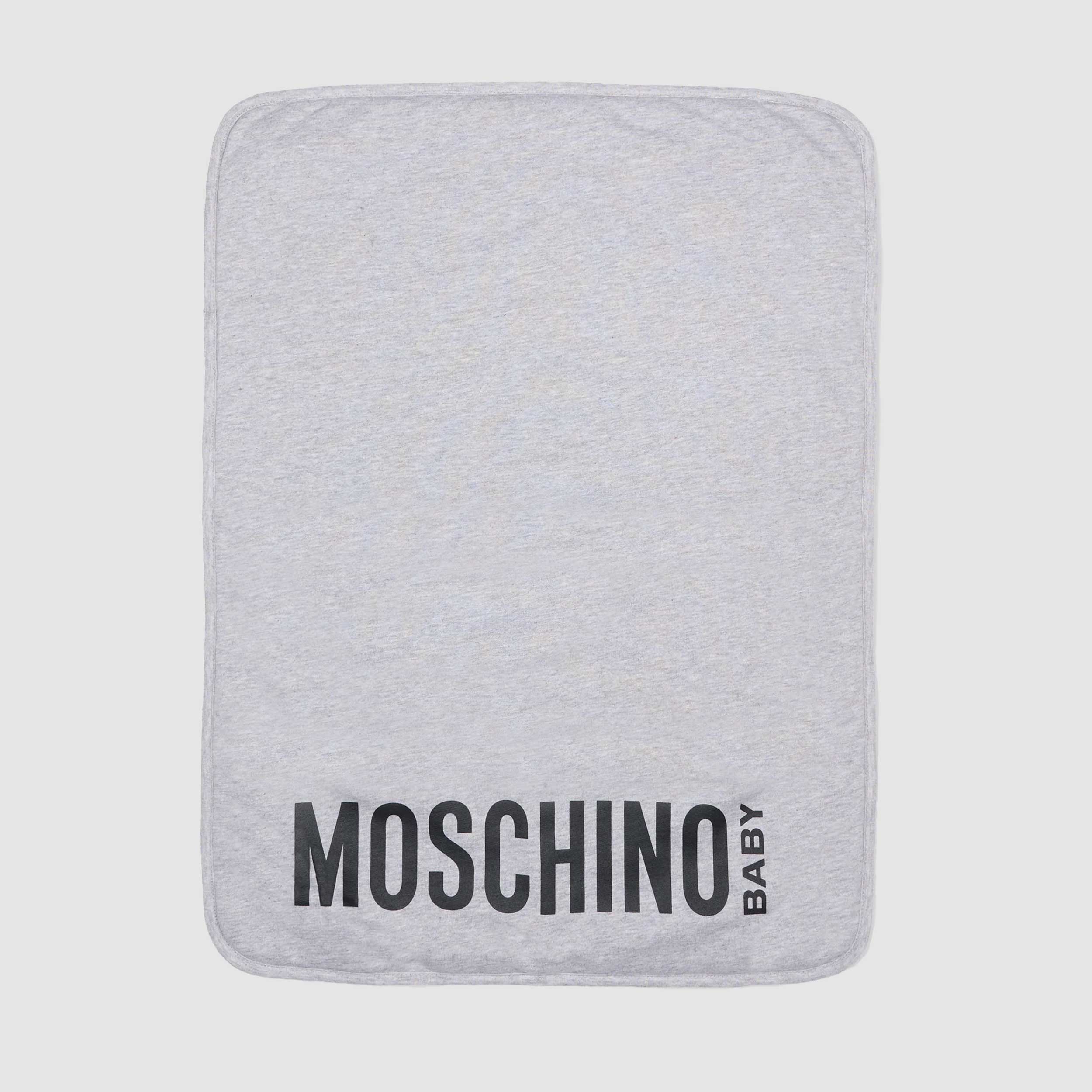 MOSCHINO Branded Grey Cotton Changing Bag