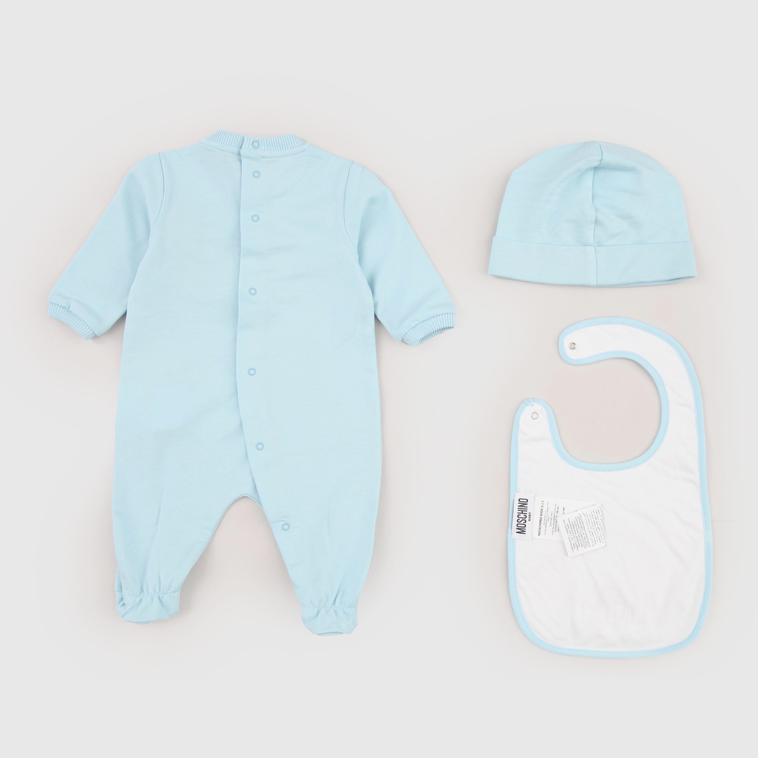 Tutina Celeste Apertura sul Retro Firmata MOSCHINO