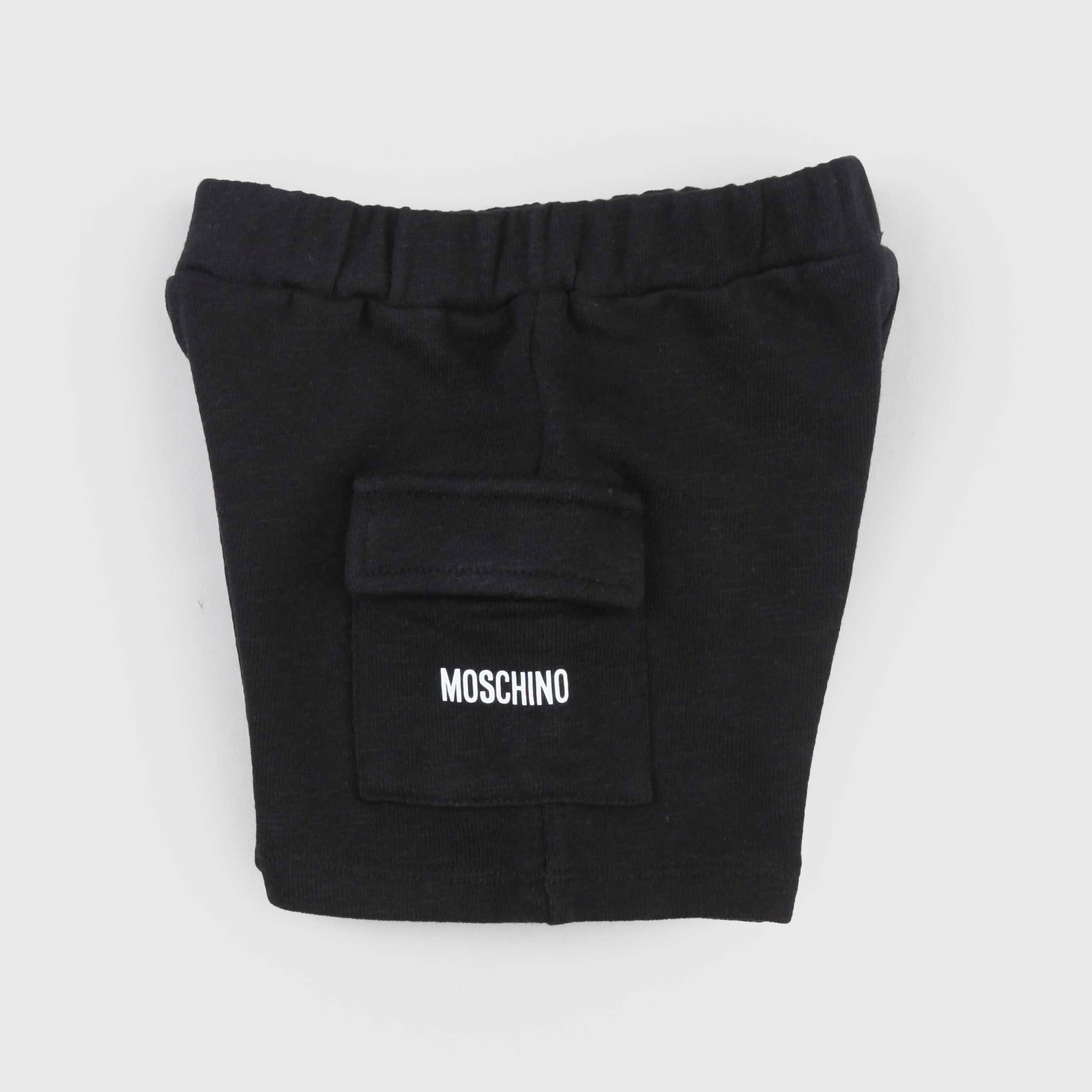 Pantaloncini Neri con Piccola Scritta Firmati MOSCHINO