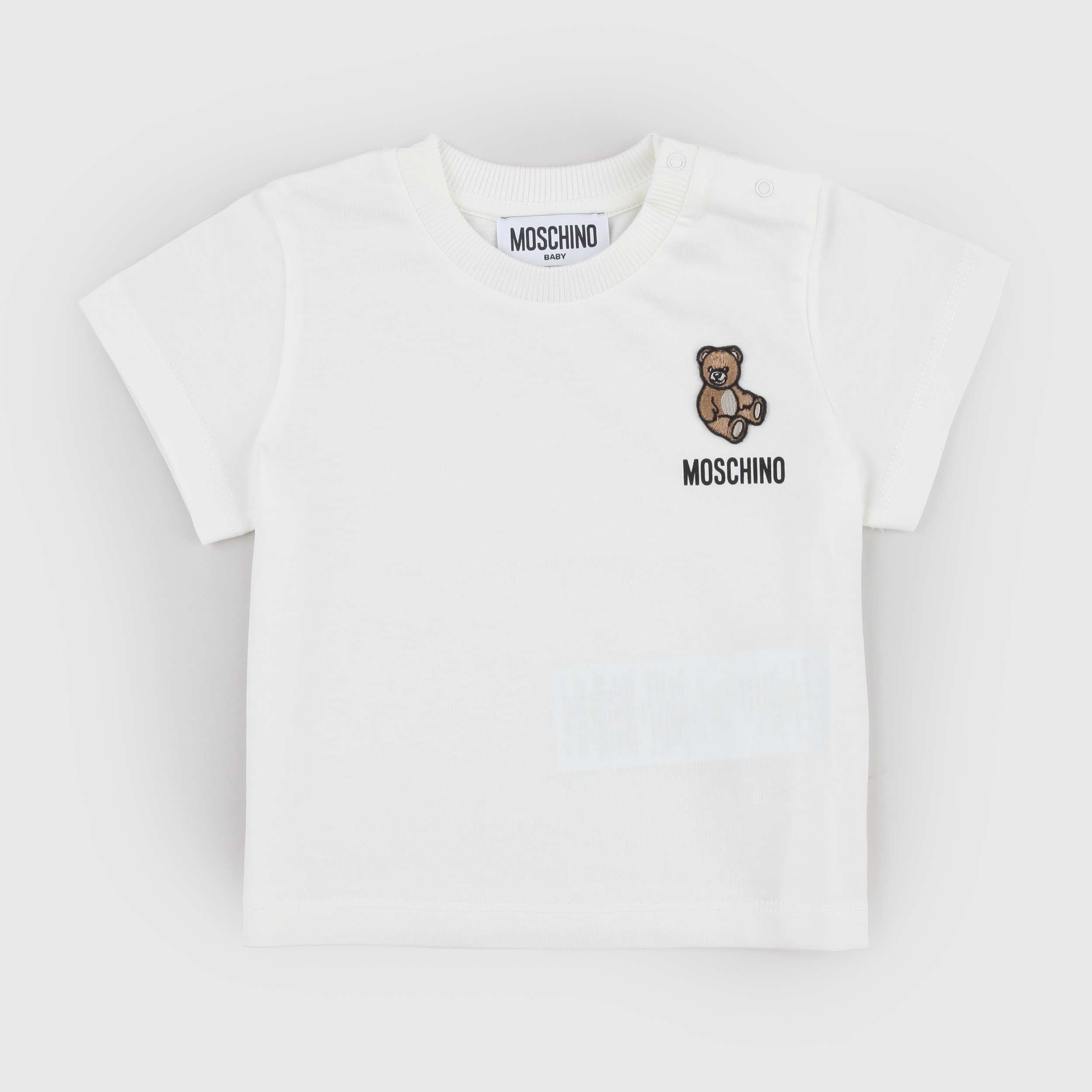 MOSCHINO Crew Neck Milk T-Shirt