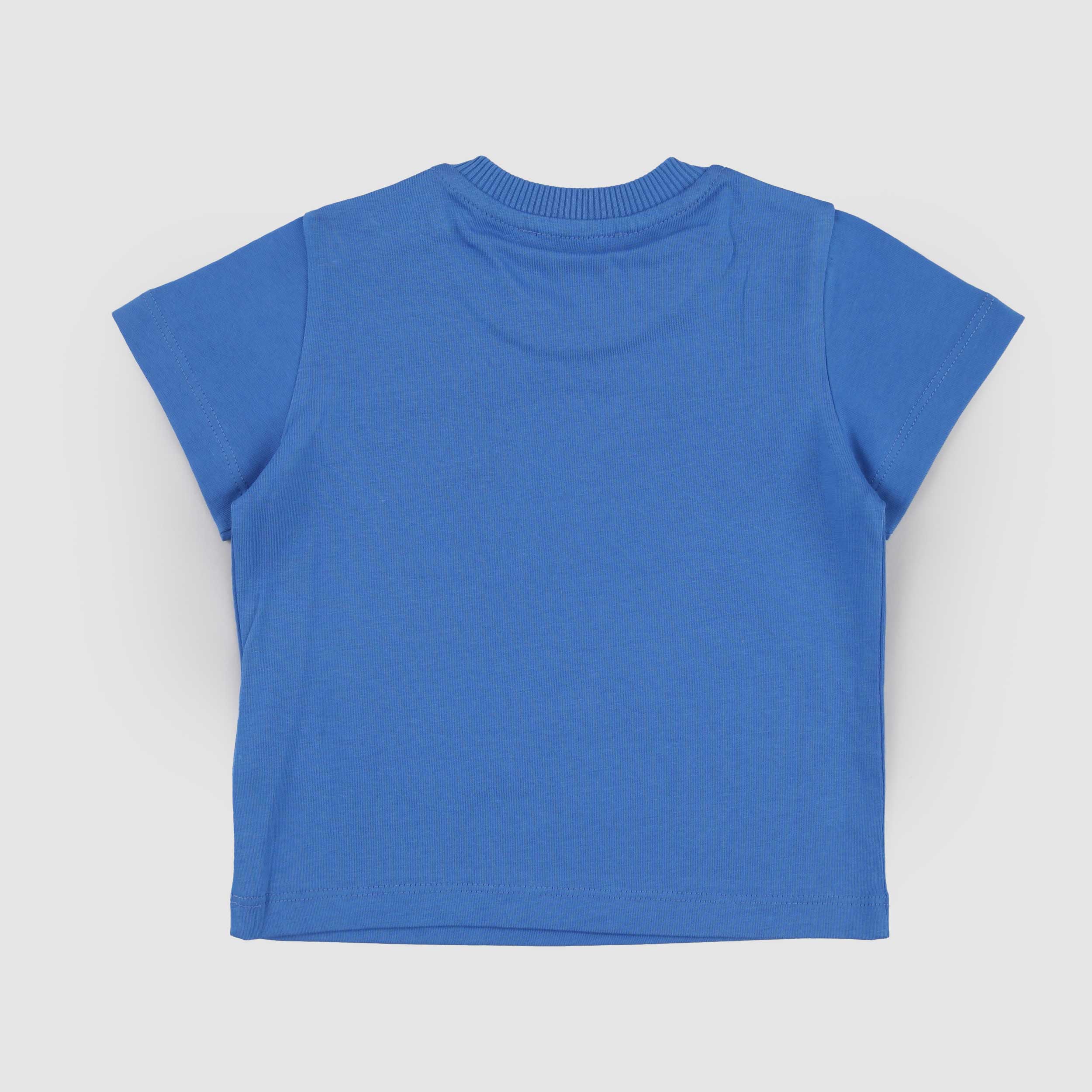 T-shirt Azzurra con Teddy Iconico Firmata MOSCHINO