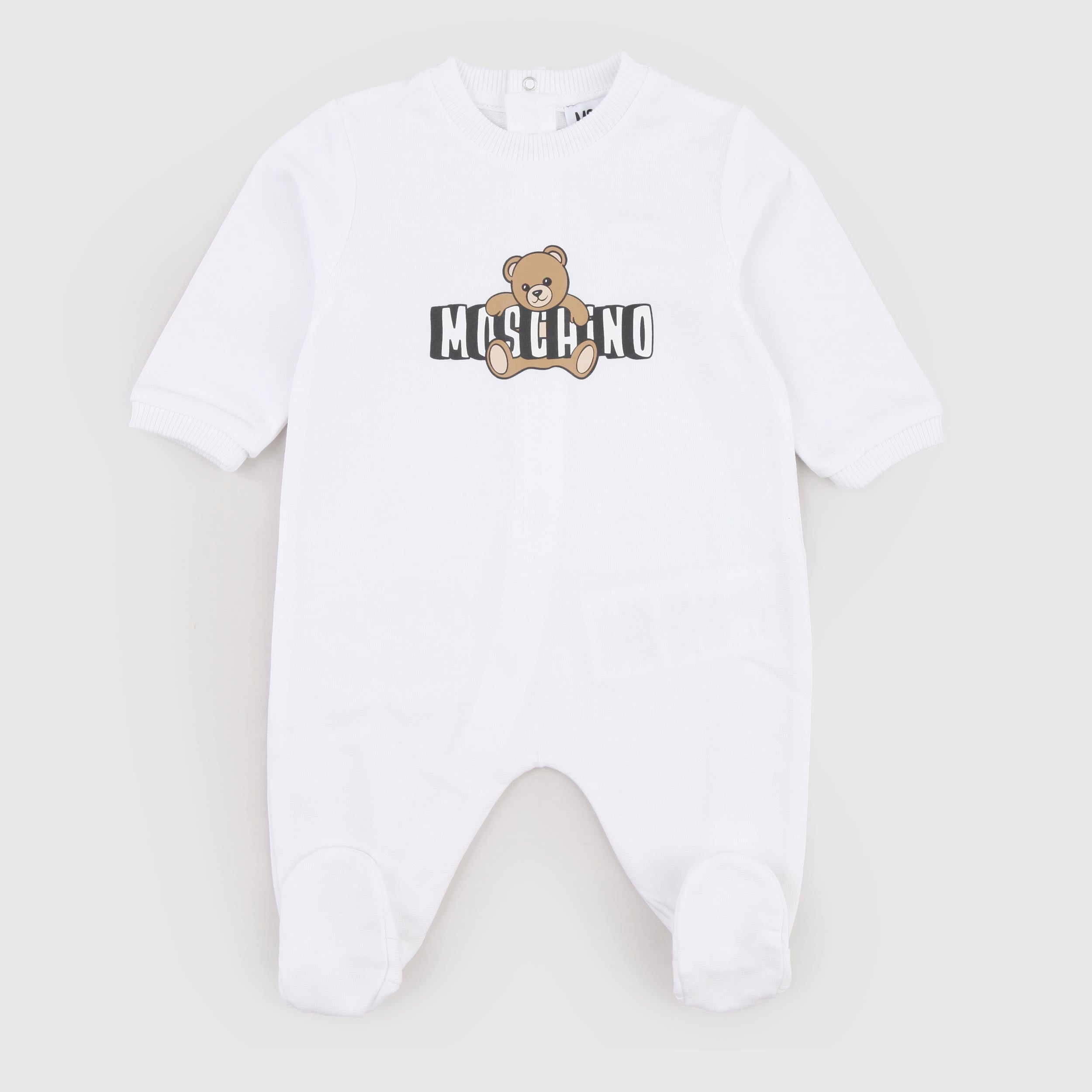 Tutina Bianca Girocollo Firmata MOSCHINO