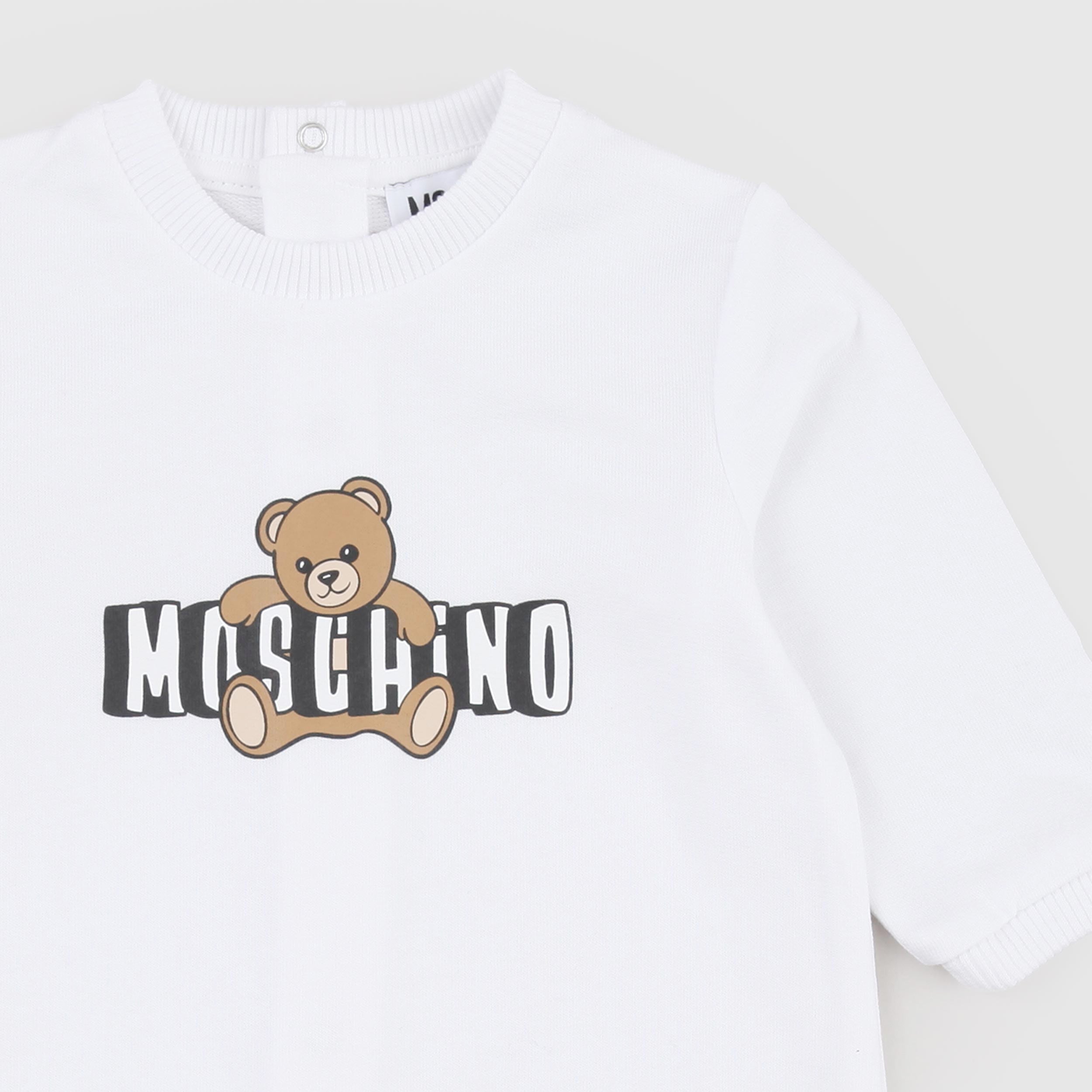 Tutina Bianca Girocollo Firmata MOSCHINO