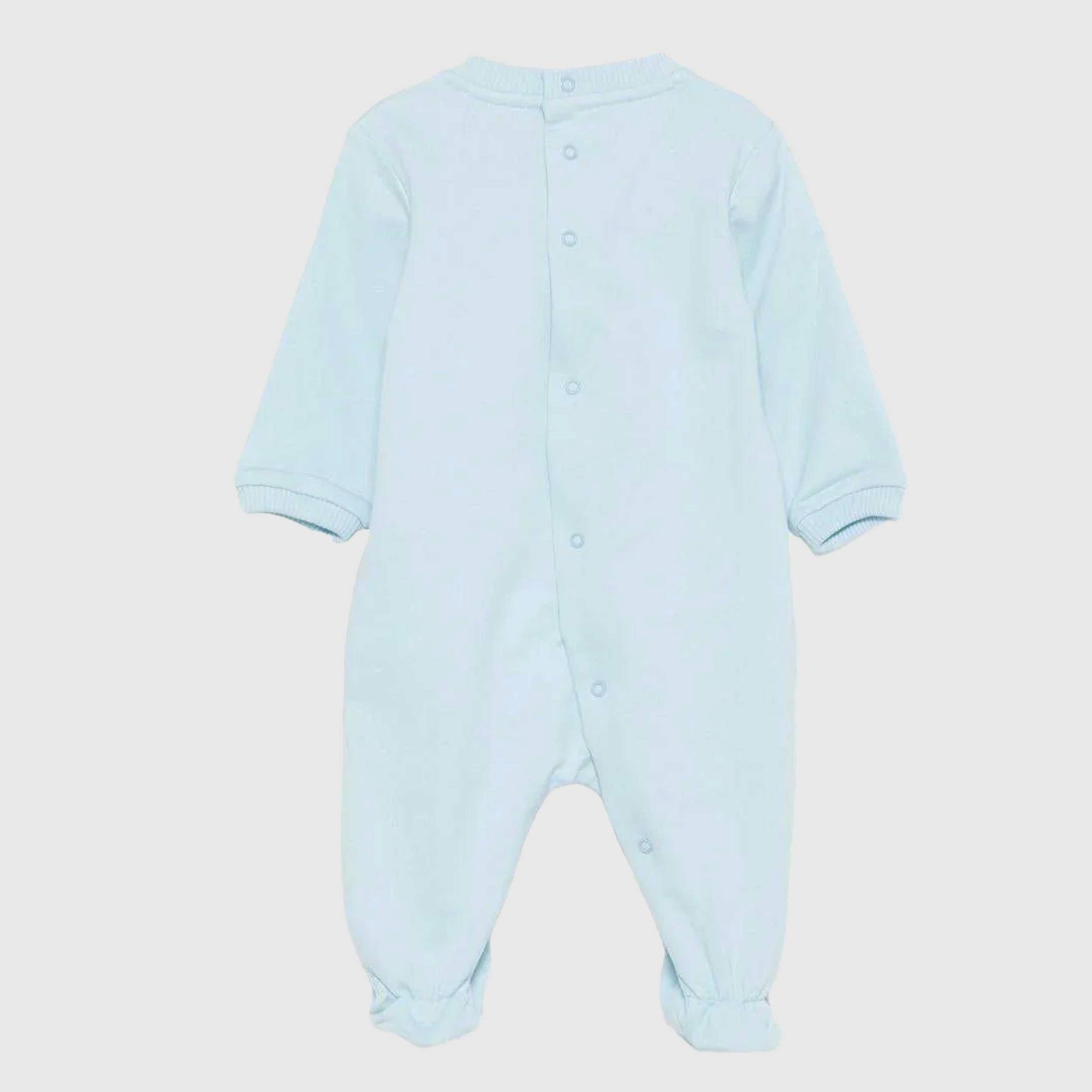 TUTINA Celeste con Logo Teddy Firmata MOSCHINO