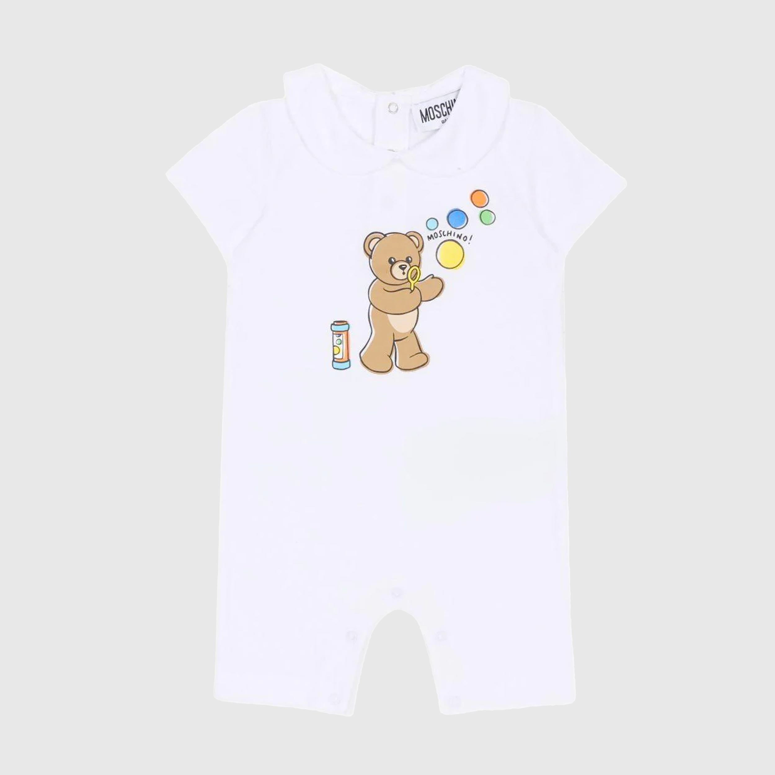 Tutina Bianca Mezza Manica Firmata MOSCHINO