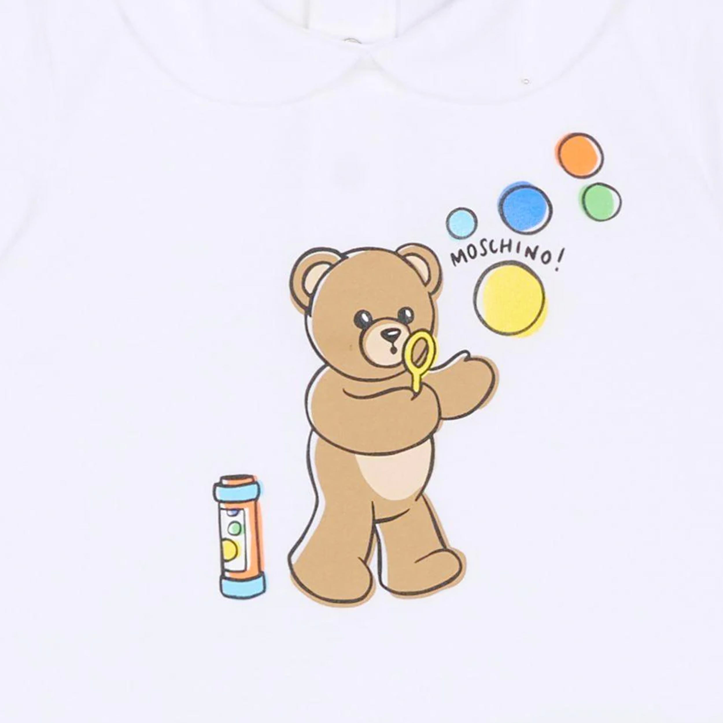 Tutina Bianca Mezza Manica Firmata MOSCHINO